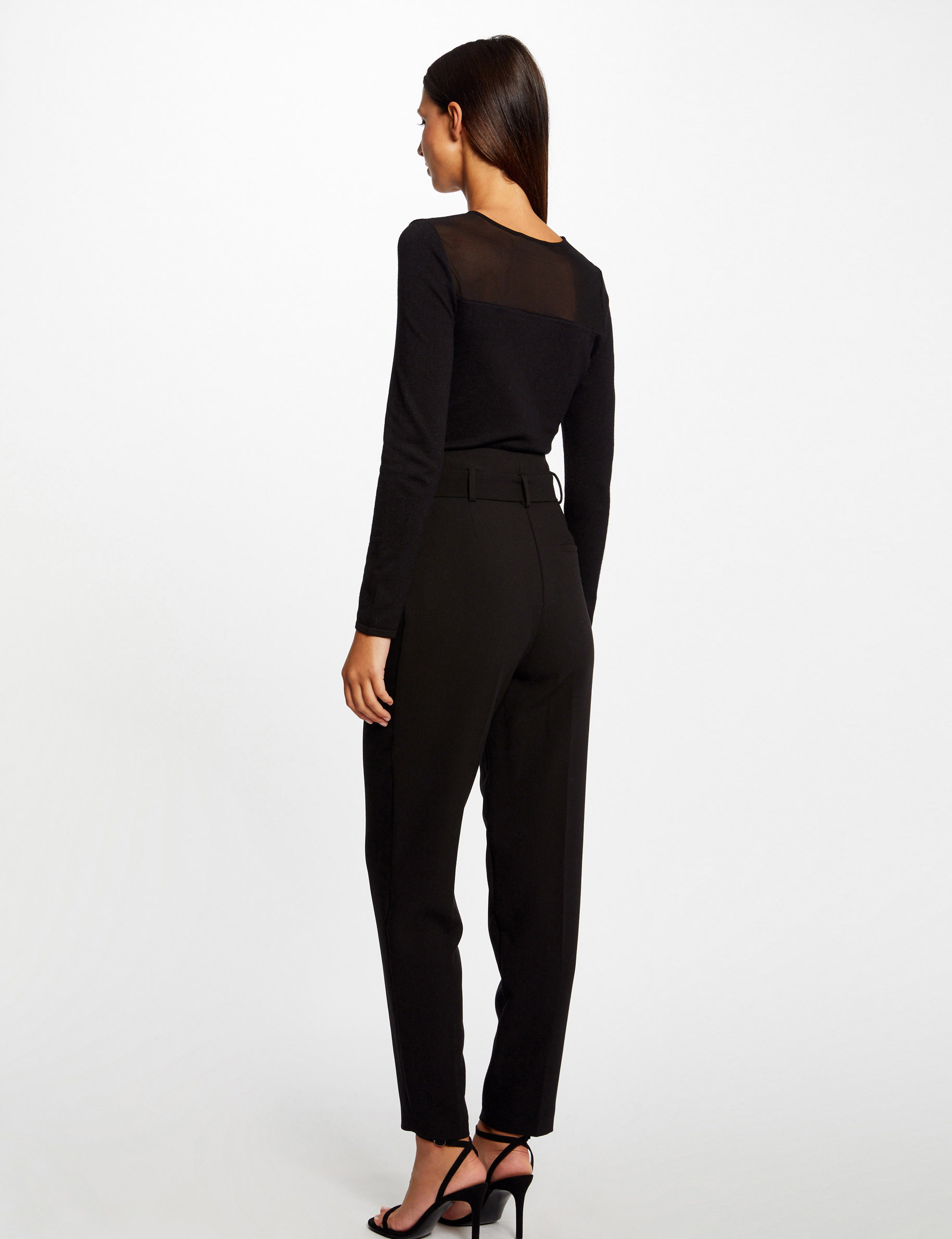 Pull femme manches longues col rond