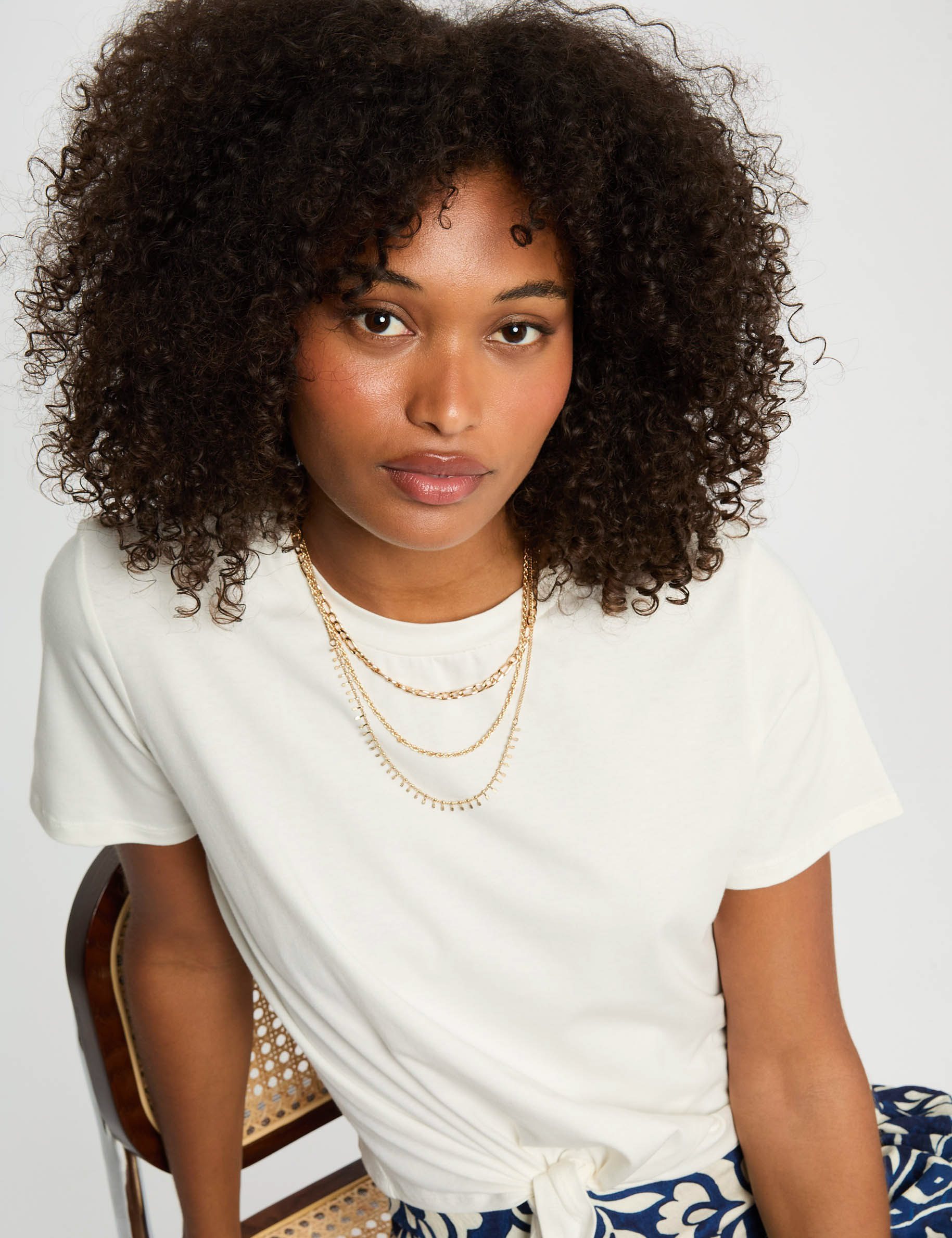t shirt manches courtes blanc femme T-shirt manches courtes blanc femme
