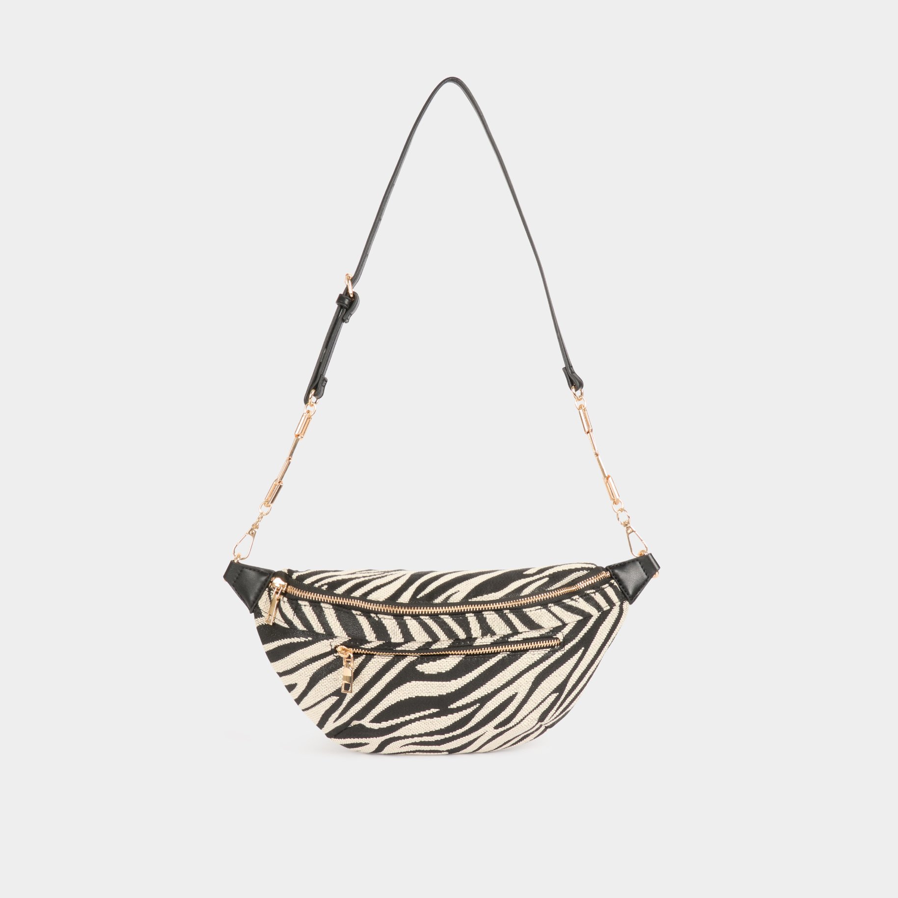 sac banane imprime zebre ivoire femme Sac banane imprimé zèbre ivoire femme