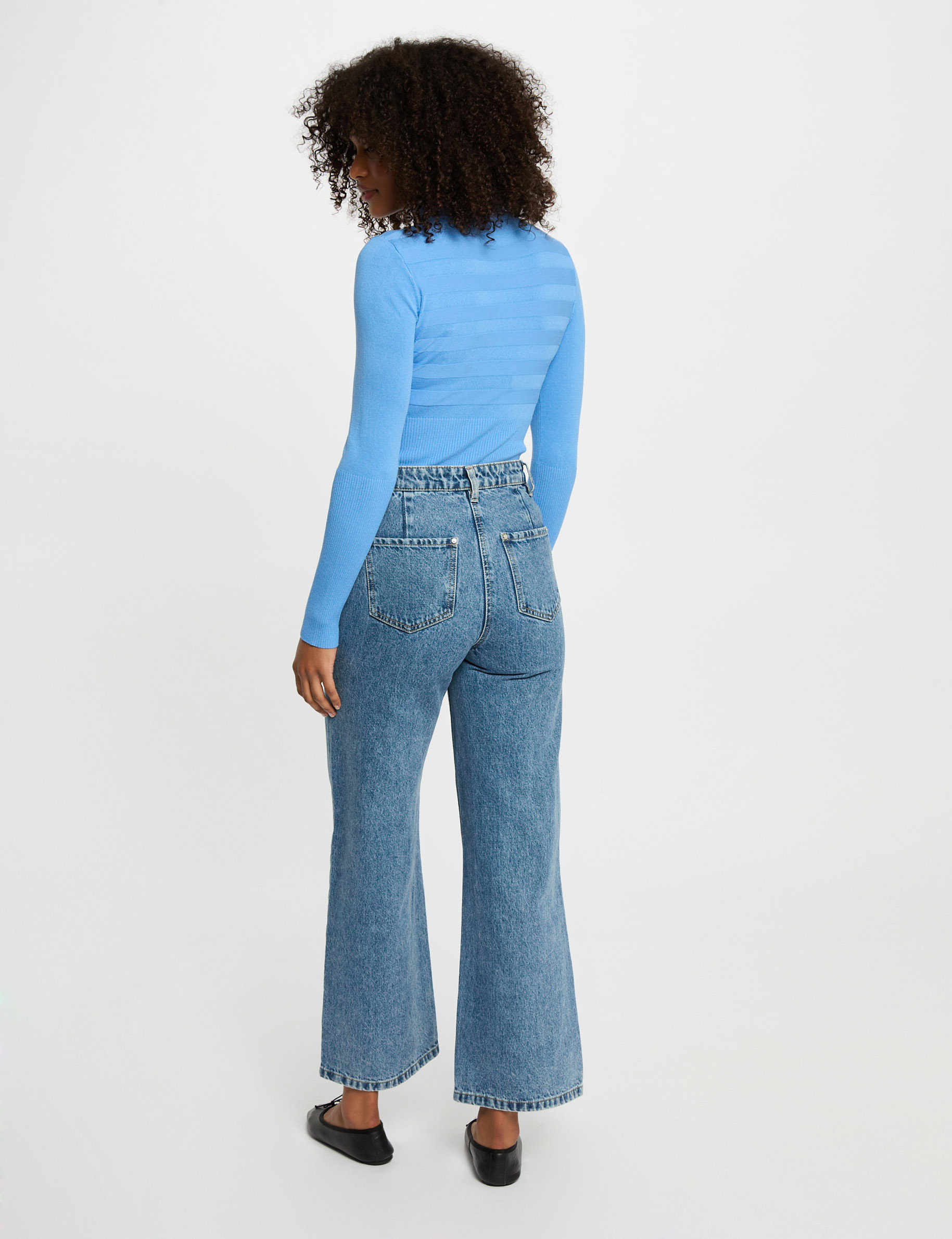 Pull Col Roulé Morgan Bleu Marine - Taille L (taille Petit) - Neuf Sans étiquettes