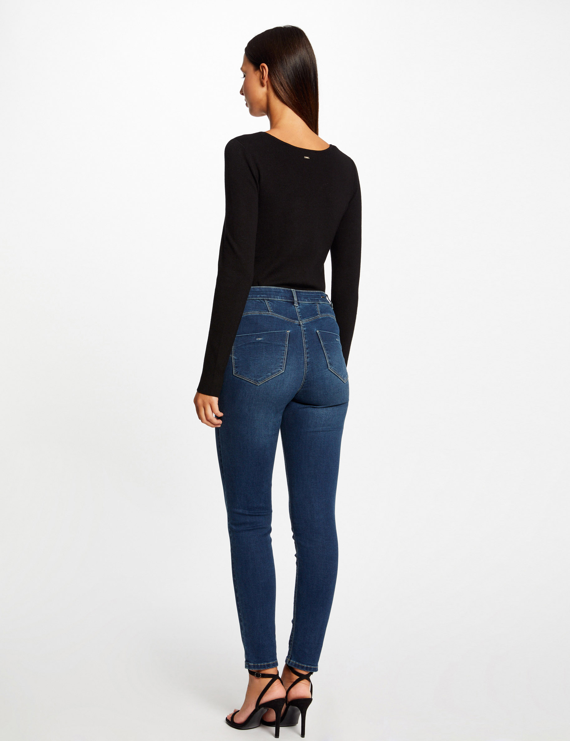 pull manches longues avec ouvertures noir femme Pull manches longues avec ouvertures noir femme