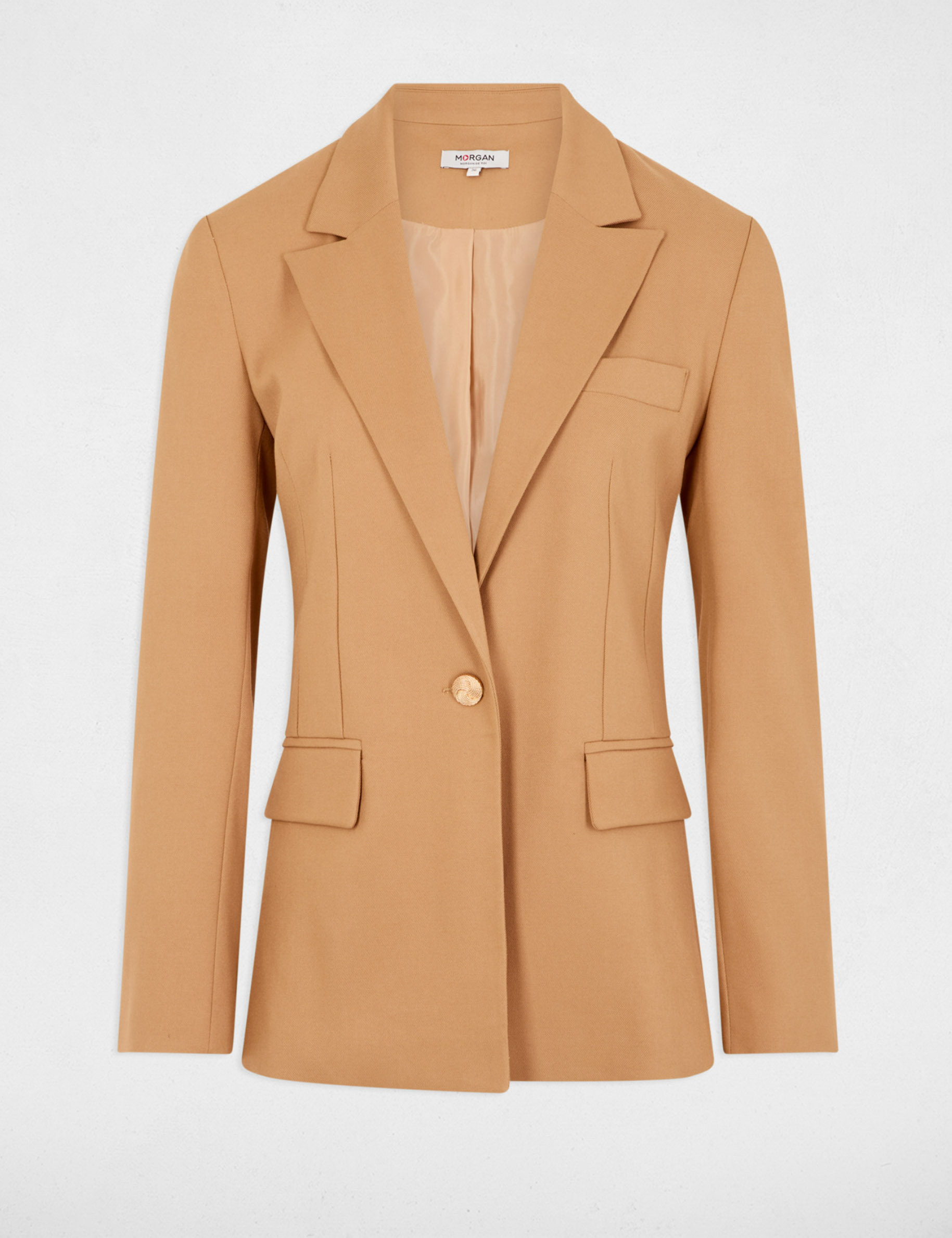 blazer court boutonne camel femme Blazer court boutonné camel femme