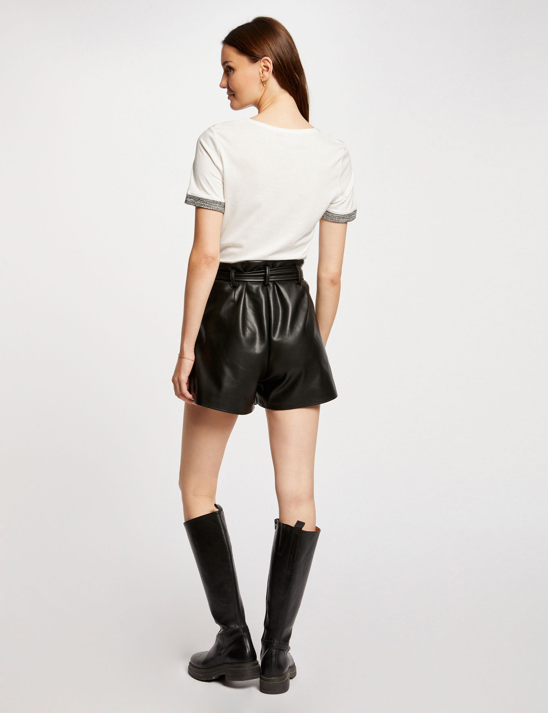 Jupe paper deals bag cuir