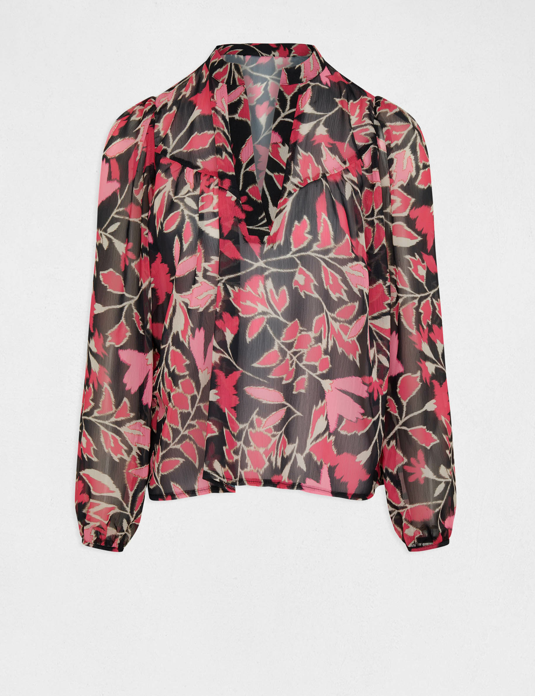 blouse manches longues imprime vegetal multico femme Blouse manches longues imprimé végétal multico femme