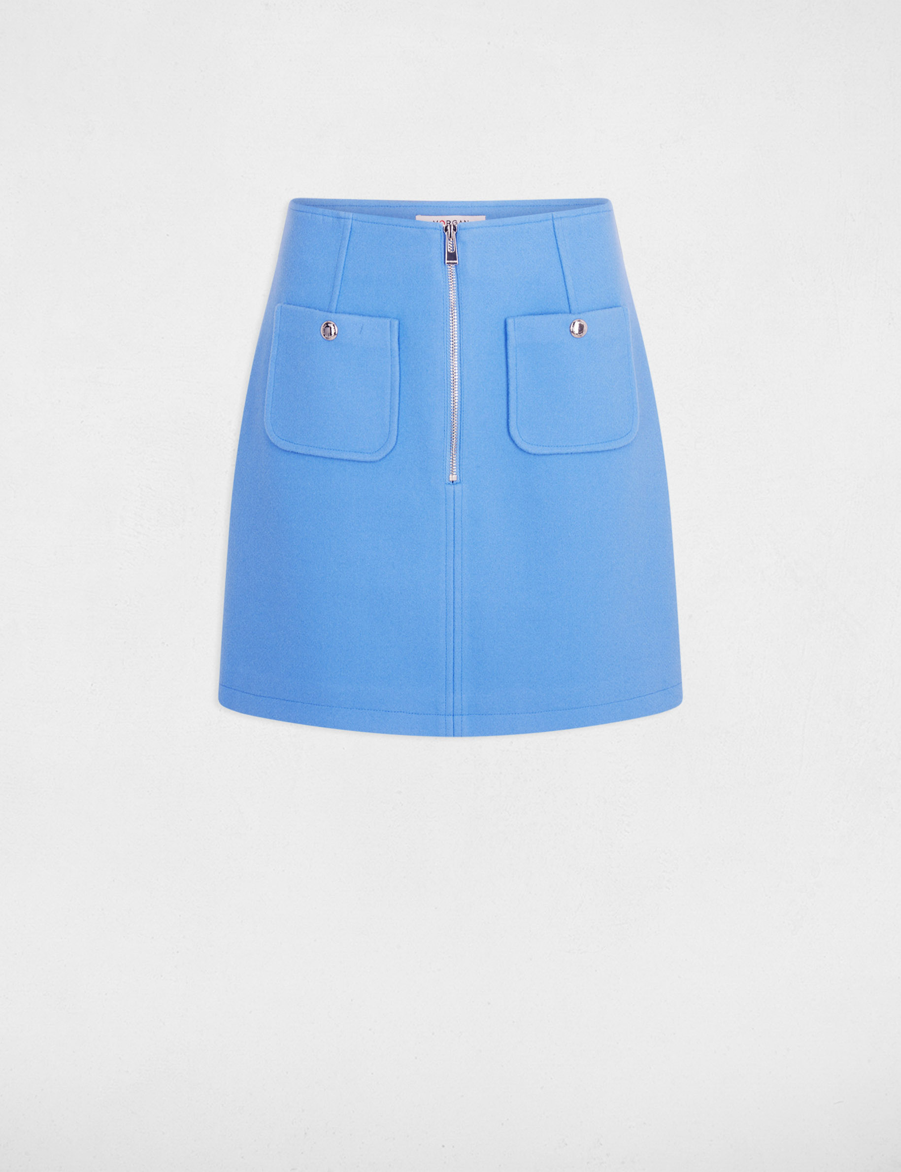 jupe courte zippee bleu femme Jupe courte zippée bleu femme