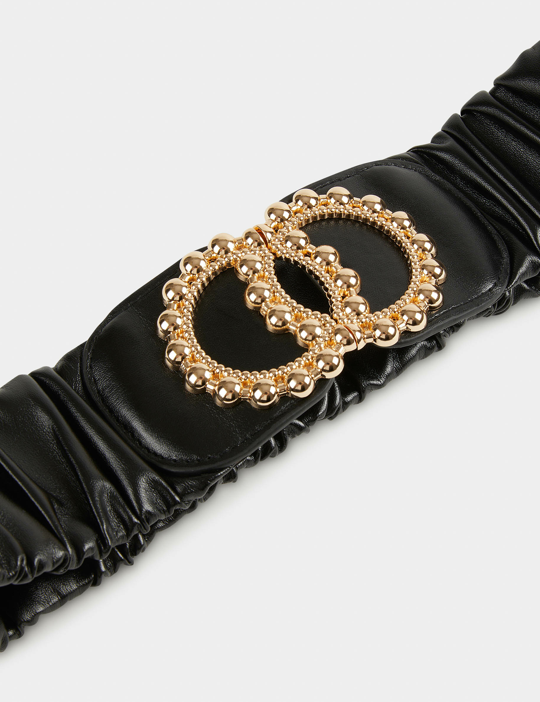 ceinture elastiquee avec boucles noir femme Ceinture élastiquée avec boucles noir femme