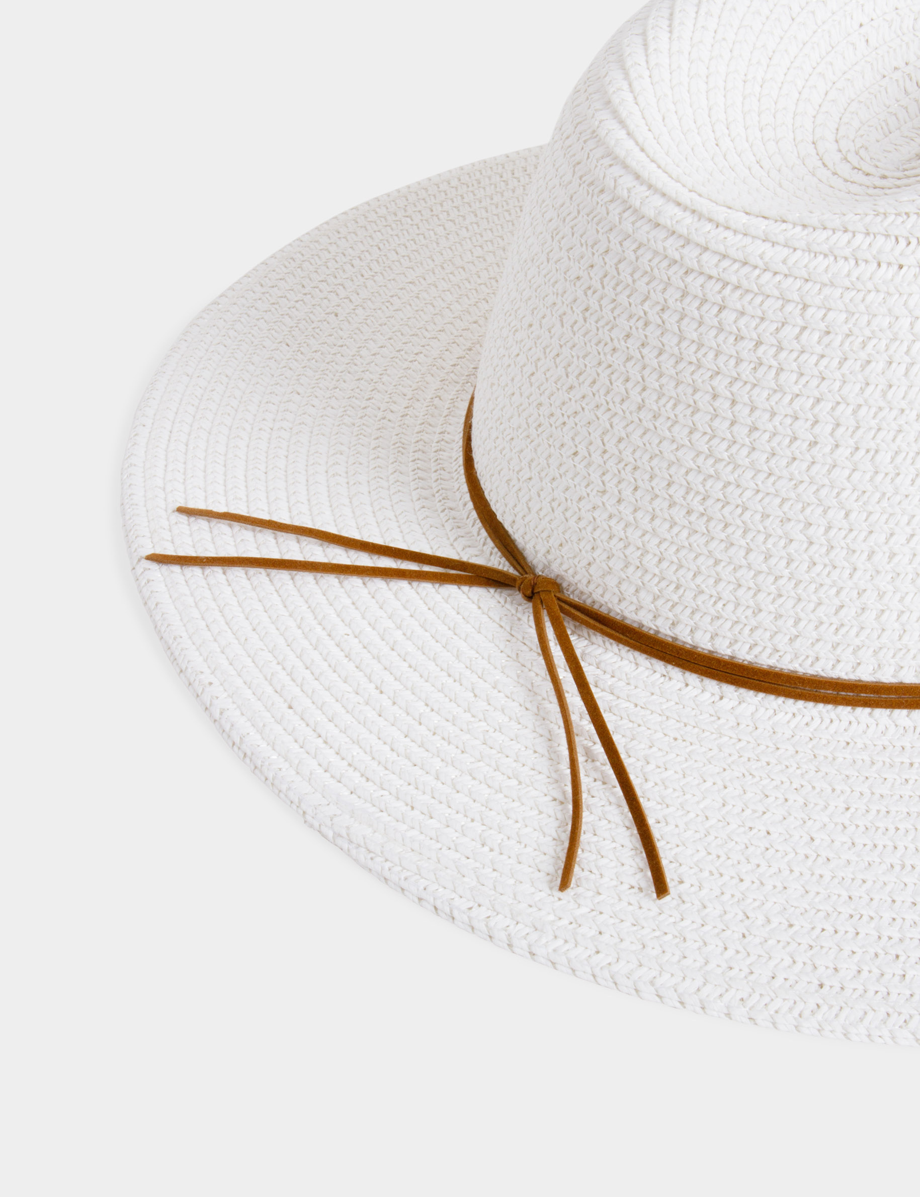 chapeau de soleil tresse blanc femme Chapeau de soleil tressé blanc femme