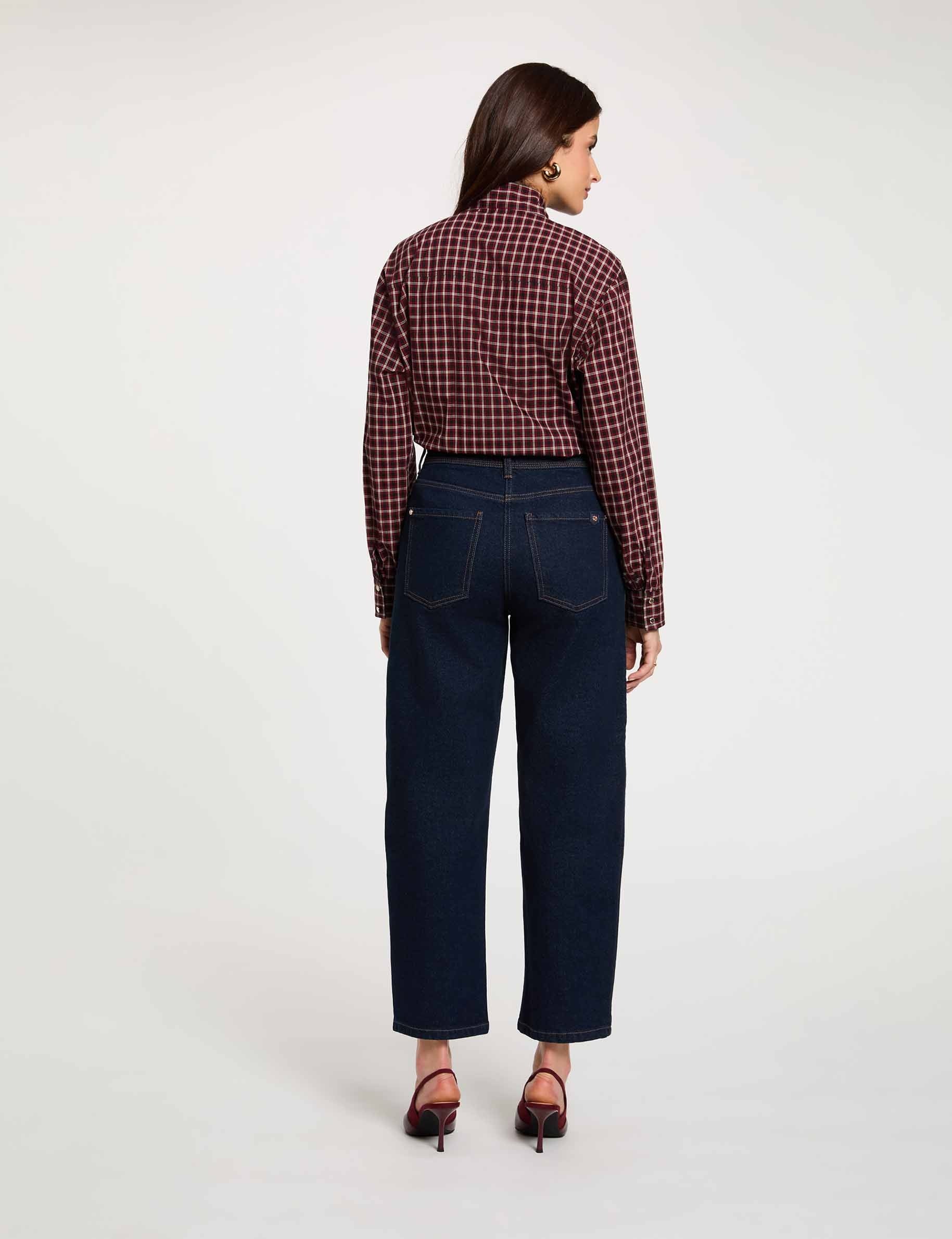 Chemise col lavalli&egrave;re multicolore femme