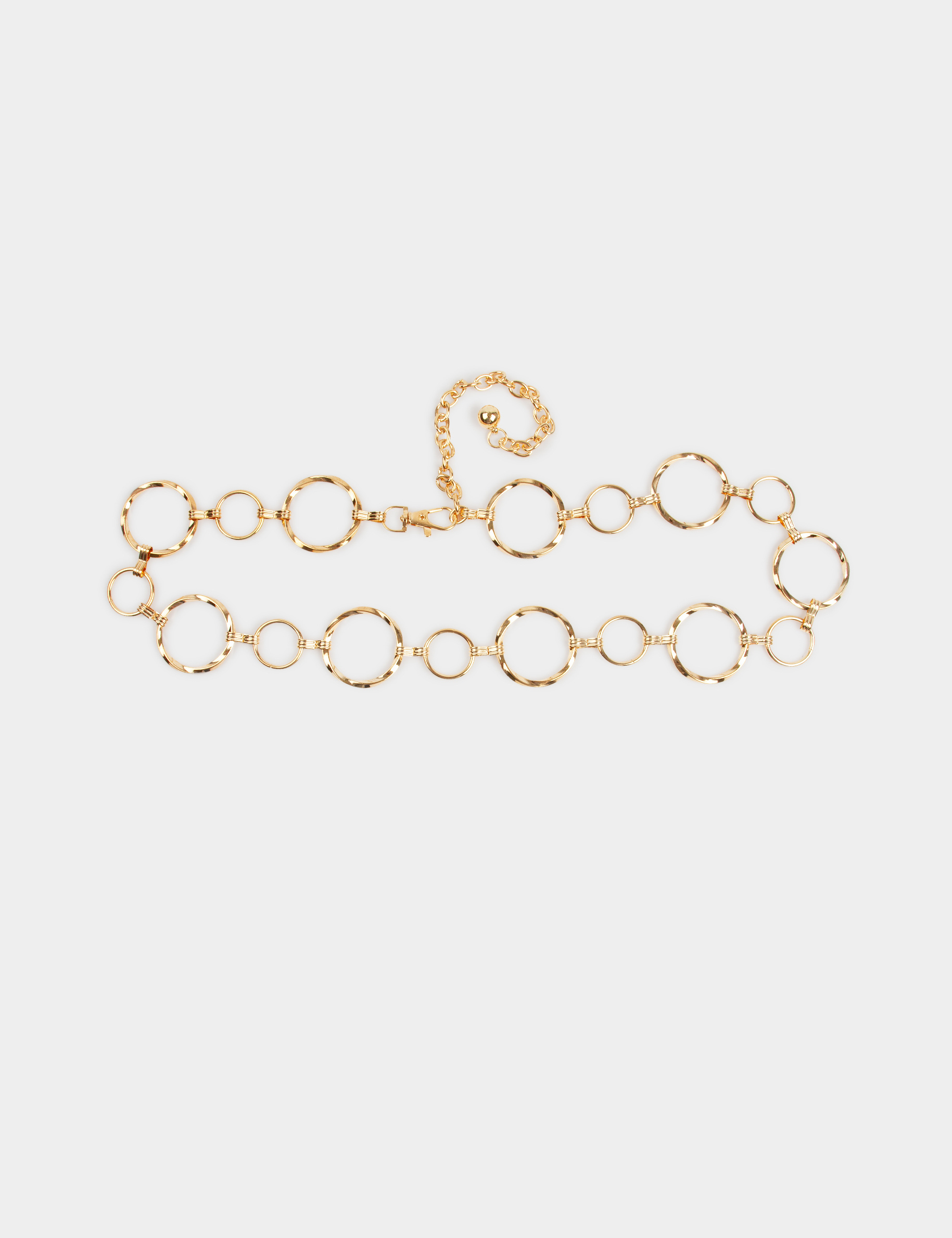 ceinture anneaux en metal jaune or femme Ceinture anneaux en métal jaune or femme