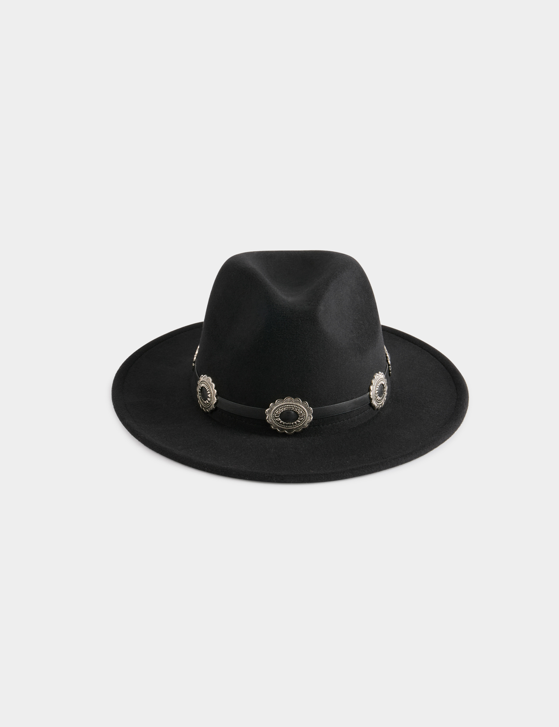chapeau details western noir femme Chapeau détails western noir femme