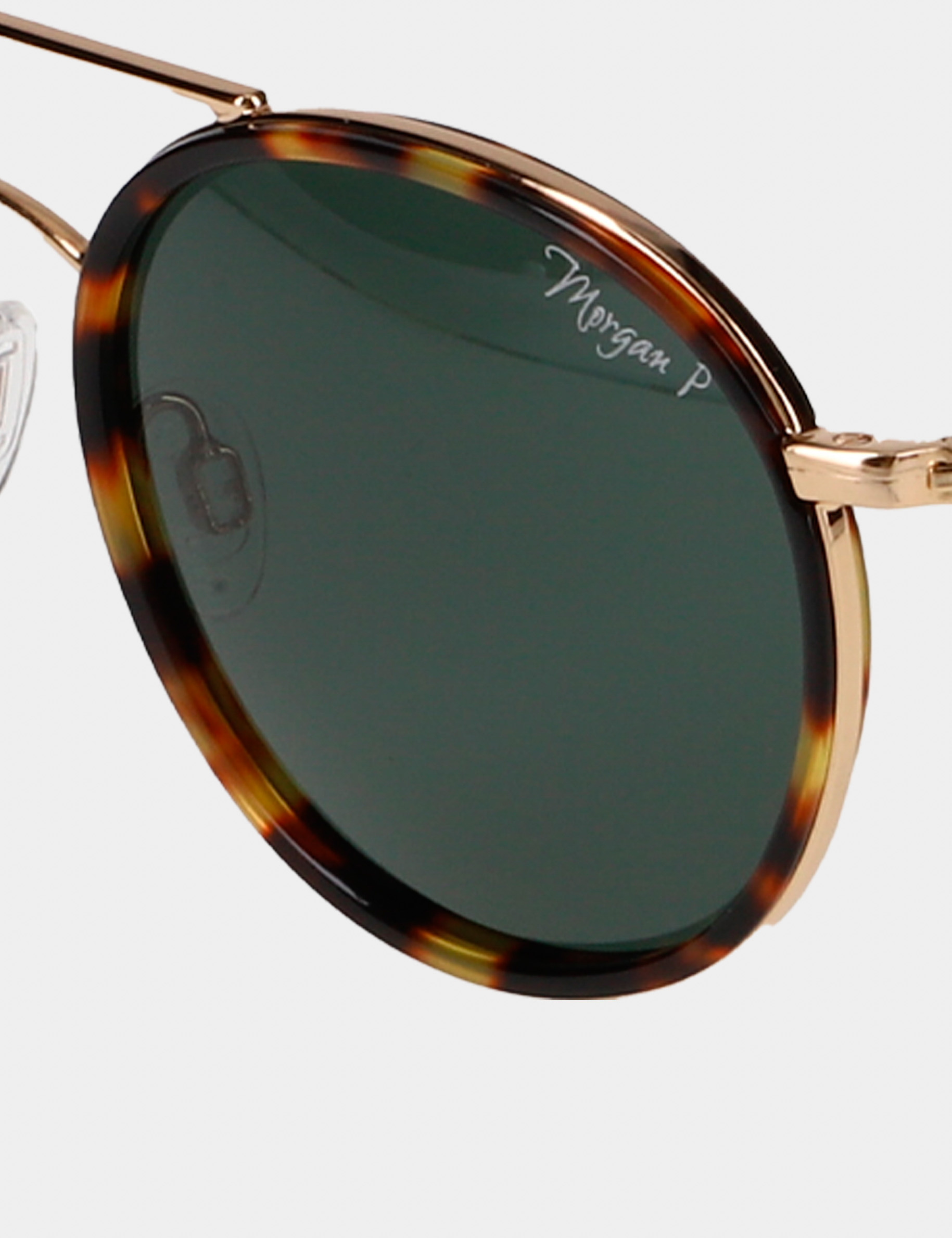 Lunettes de soleil rondes double-pont dore femme Lunettes de soleil rondes double-pont dore femme