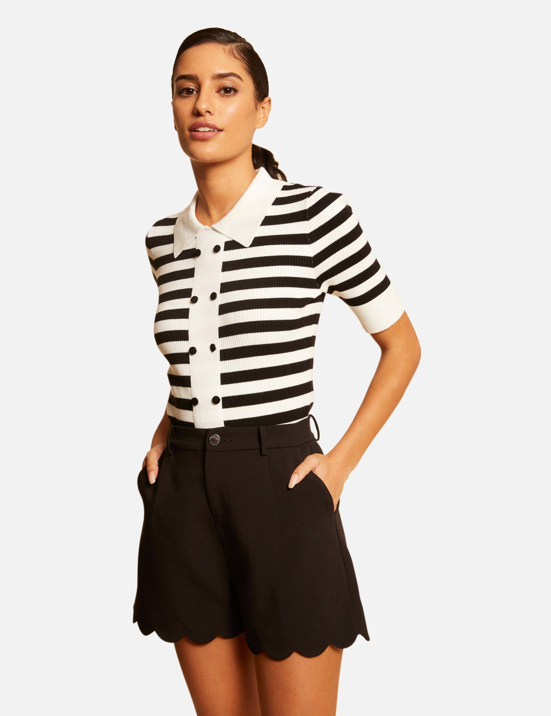 Short festonné à ceinture imprimée OBAÏBI : Comparateur, Avis, Prix