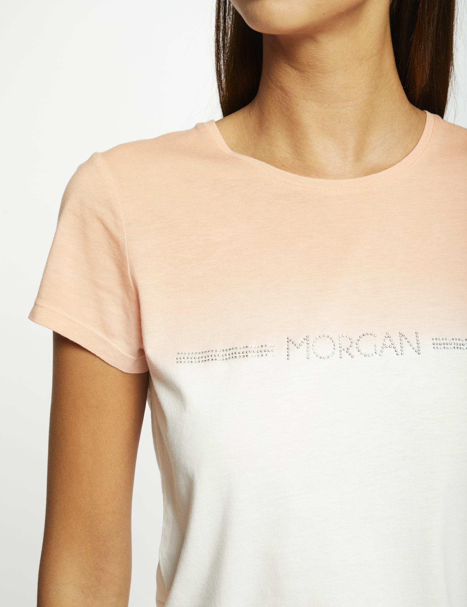 T-shirt manches courtes à inscription multico femme T-shirt manches courtes à inscription multico femme
