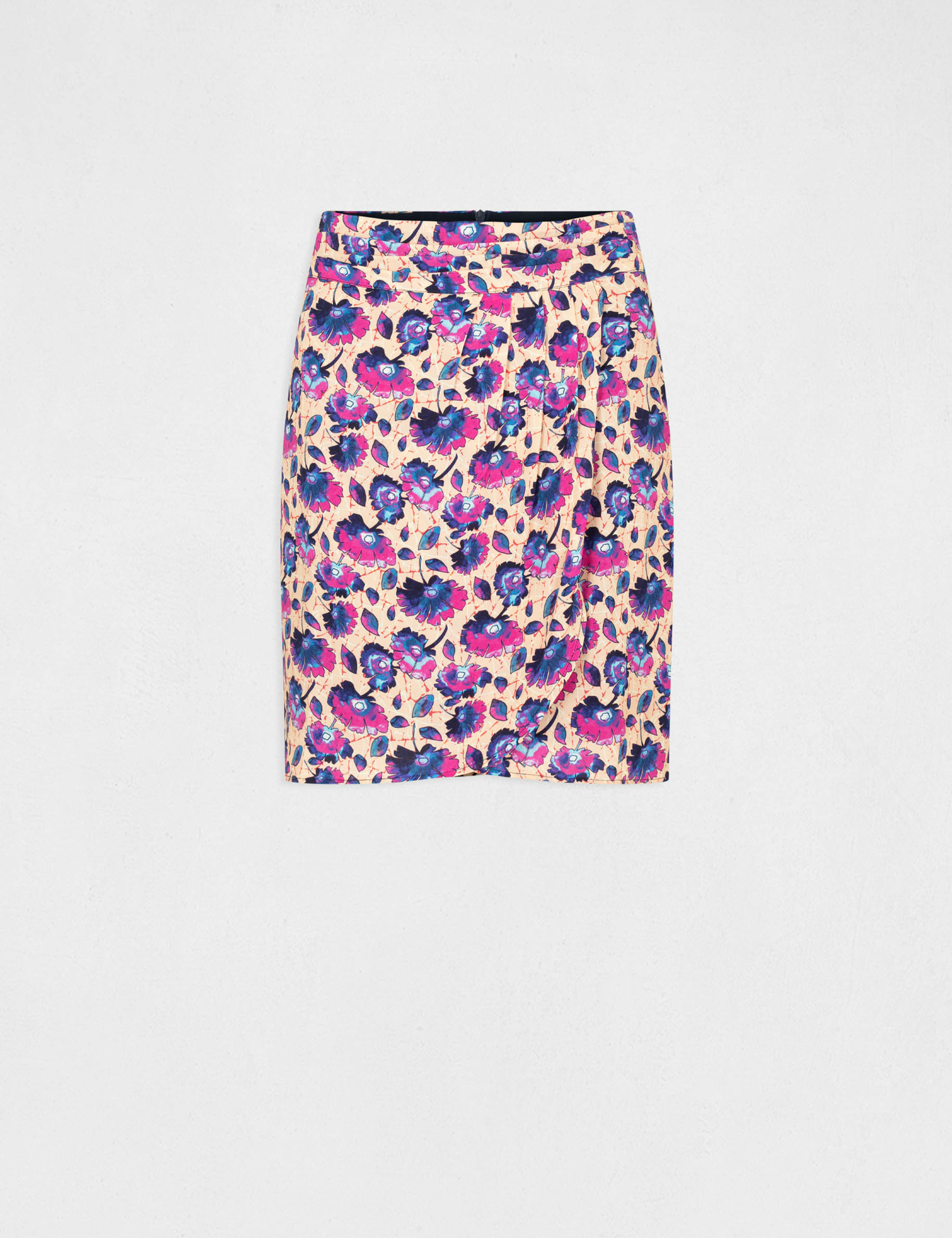 Jupe droite imprimé floral multico femme Jupe droite imprimé floral multico femme
