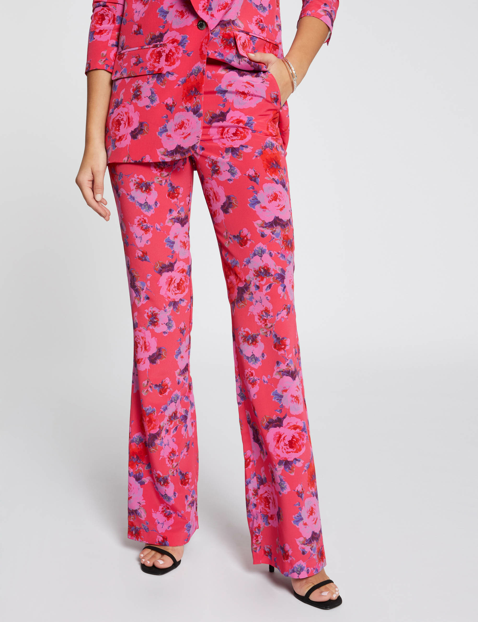 pantalon ajuste imprime multico femme Pantalon ajusté imprimé multico femme