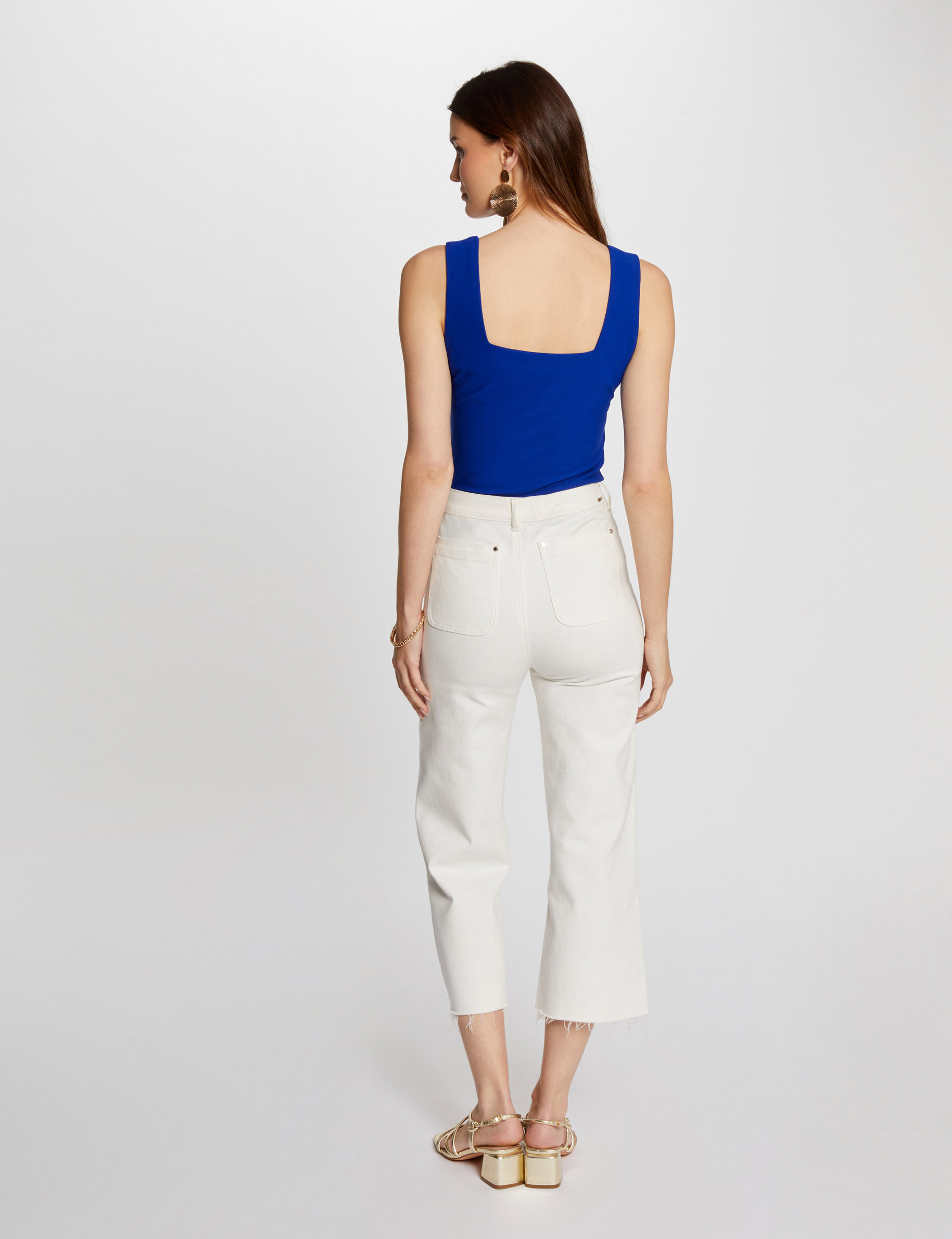 debardeur bretelles larges bleu electrique femme Débardeur bretelles larges bleu electrique femme