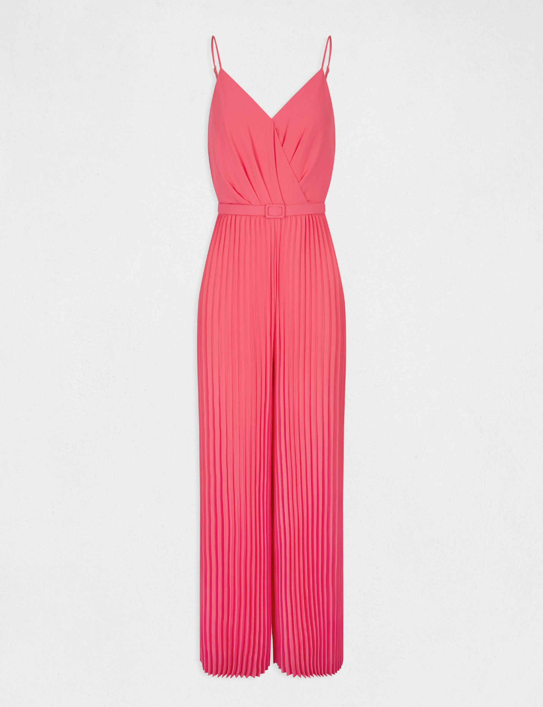 Combinaison large plissée avec dos nu rose femme Combinaison large plissée avec dos nu rose femme