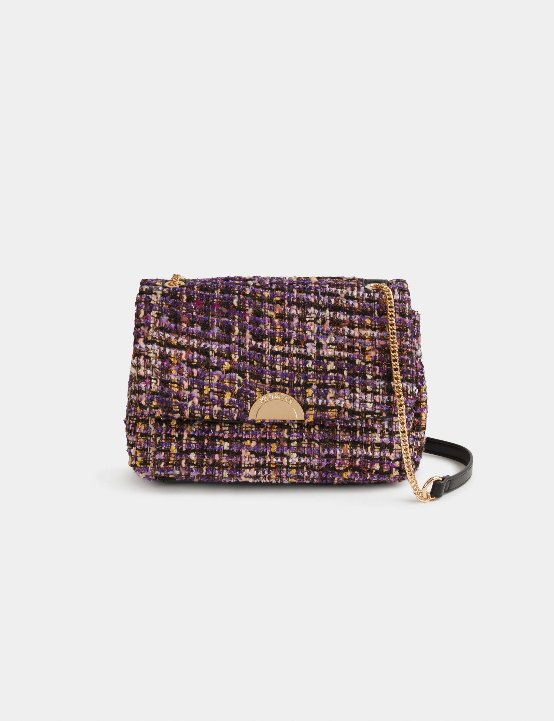 Sac avec bandoulière chaîne violet femme