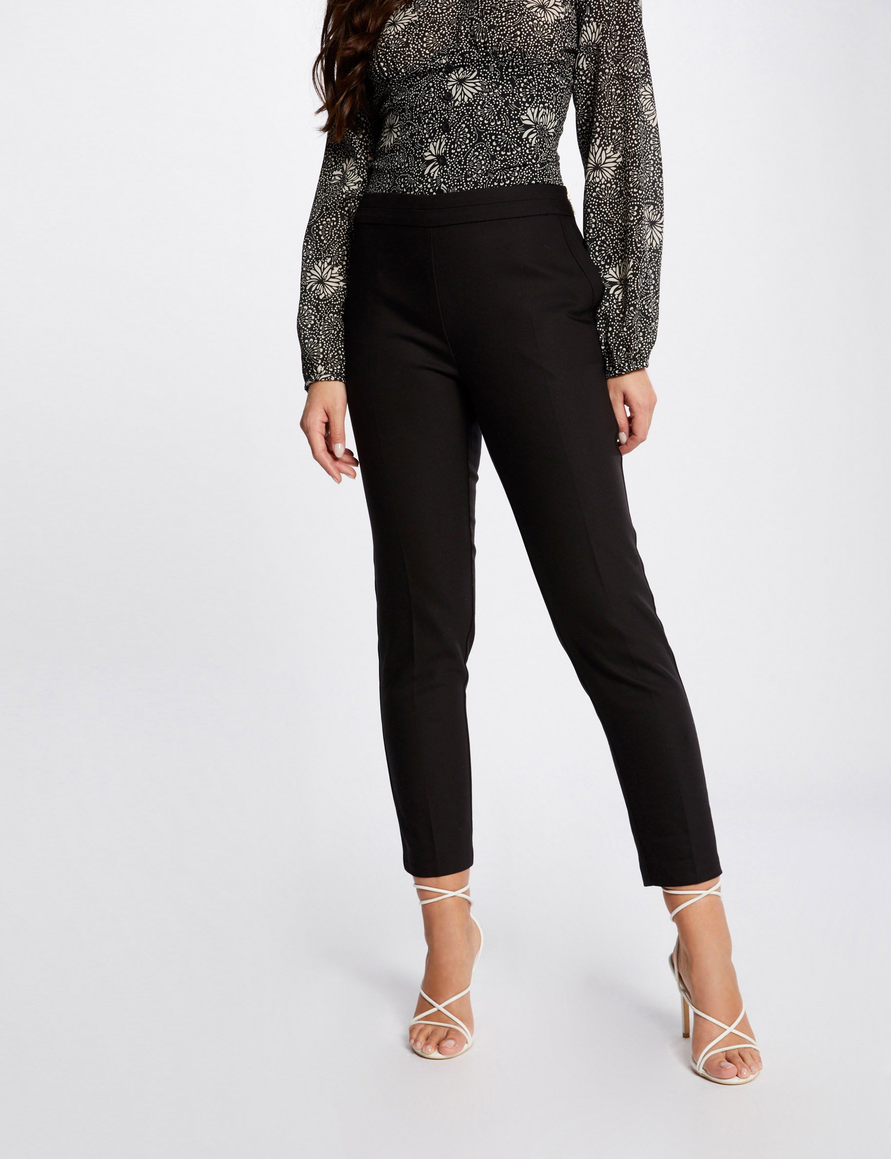 pantalon cigarette 78eme noir femme Pantalon cigarette 7/8ème noir femme