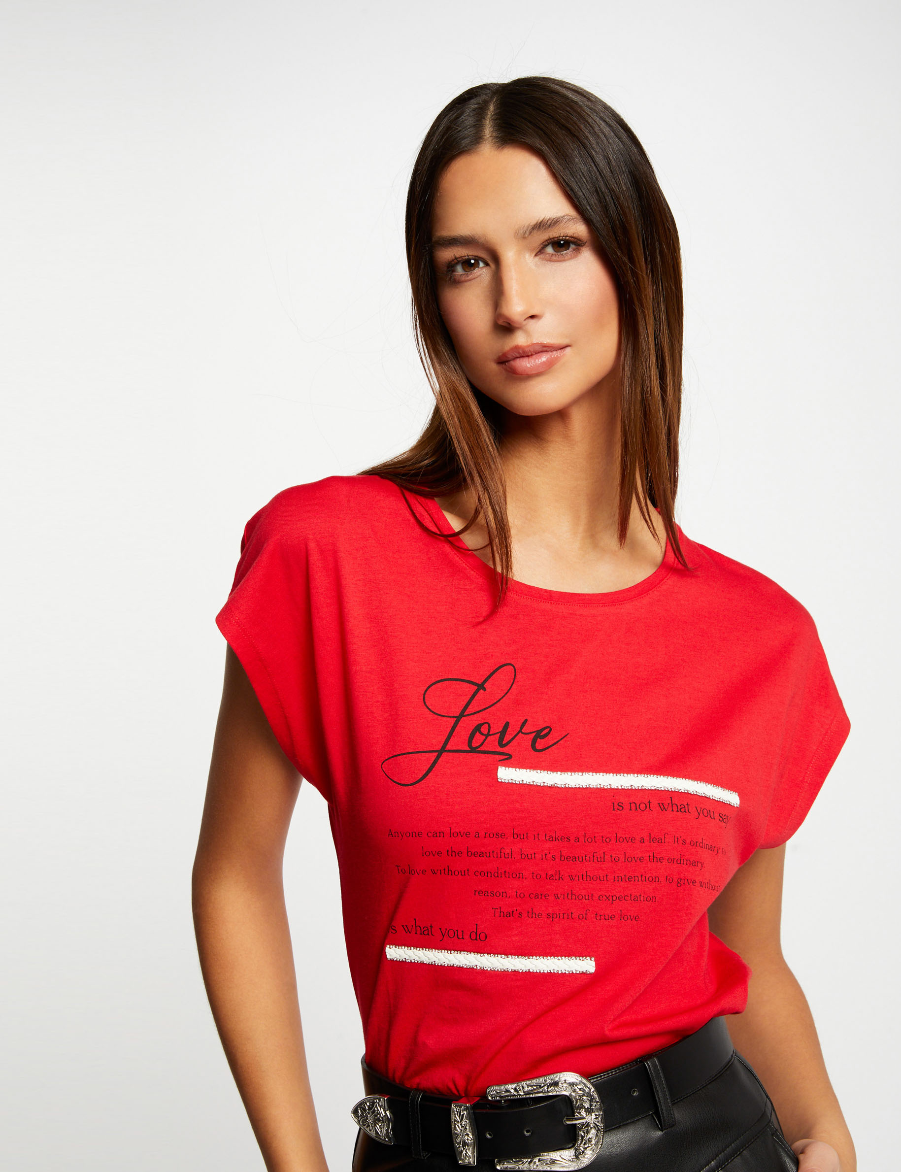 T-shirt manches courtes rouge femme T-shirt manches courtes rouge femme