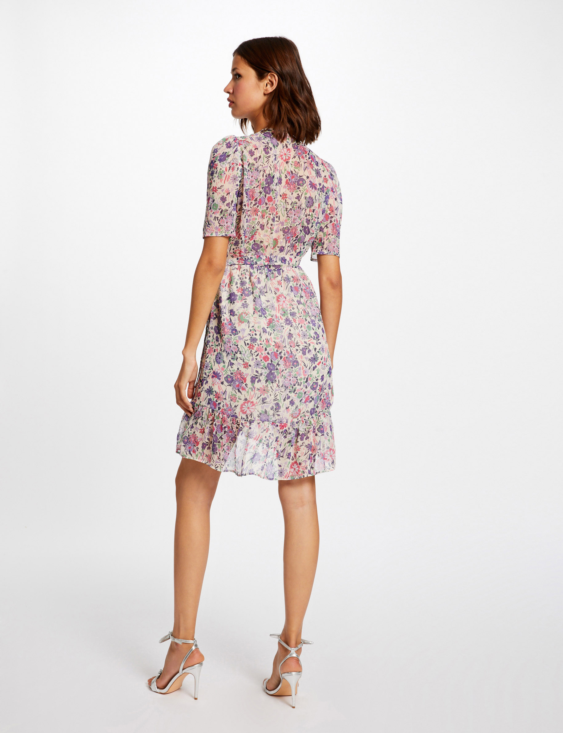 Robe portefeuille imprimé floral multico femme Robe portefeuille imprimé floral multico femme