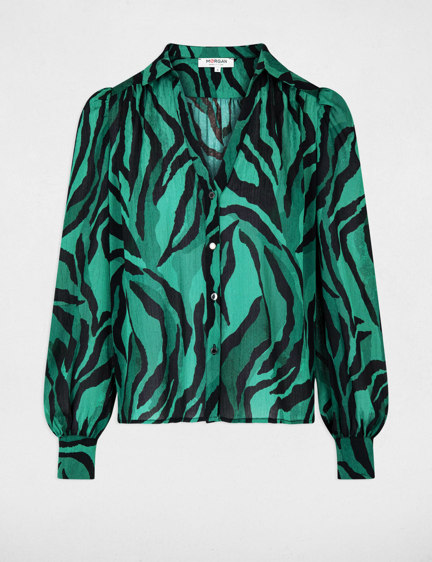 Chemise manches 3/4 imprimé animalier multico femme