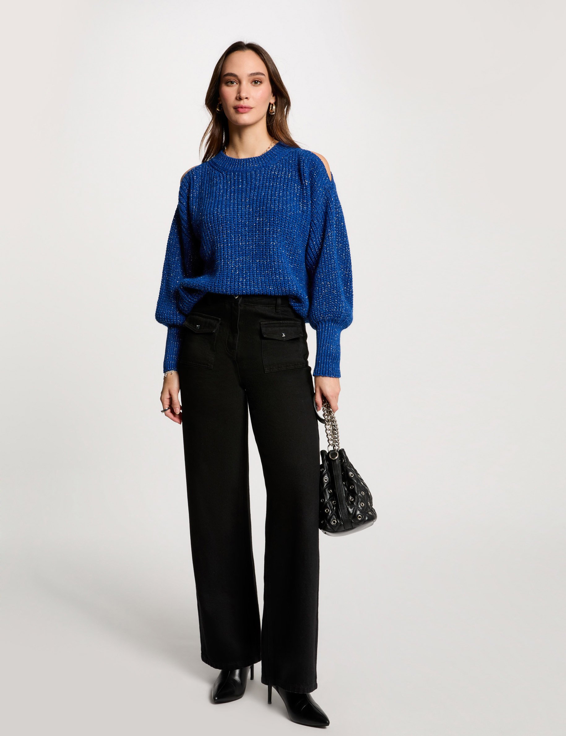 pull manches longues bleu femme Pull manches longues bleu femme