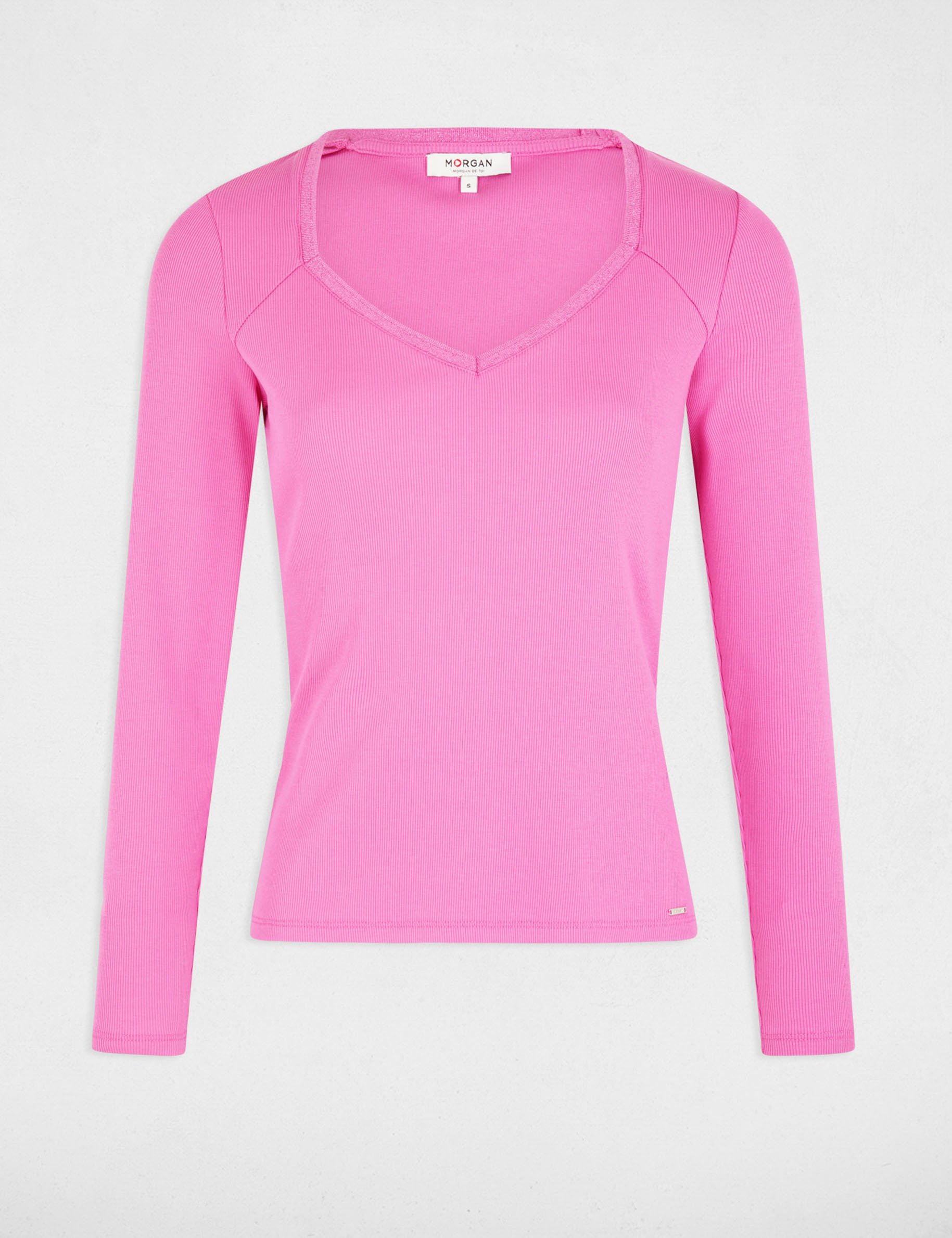 t shirt manches longues rose femme T-shirt manches longues rose femme