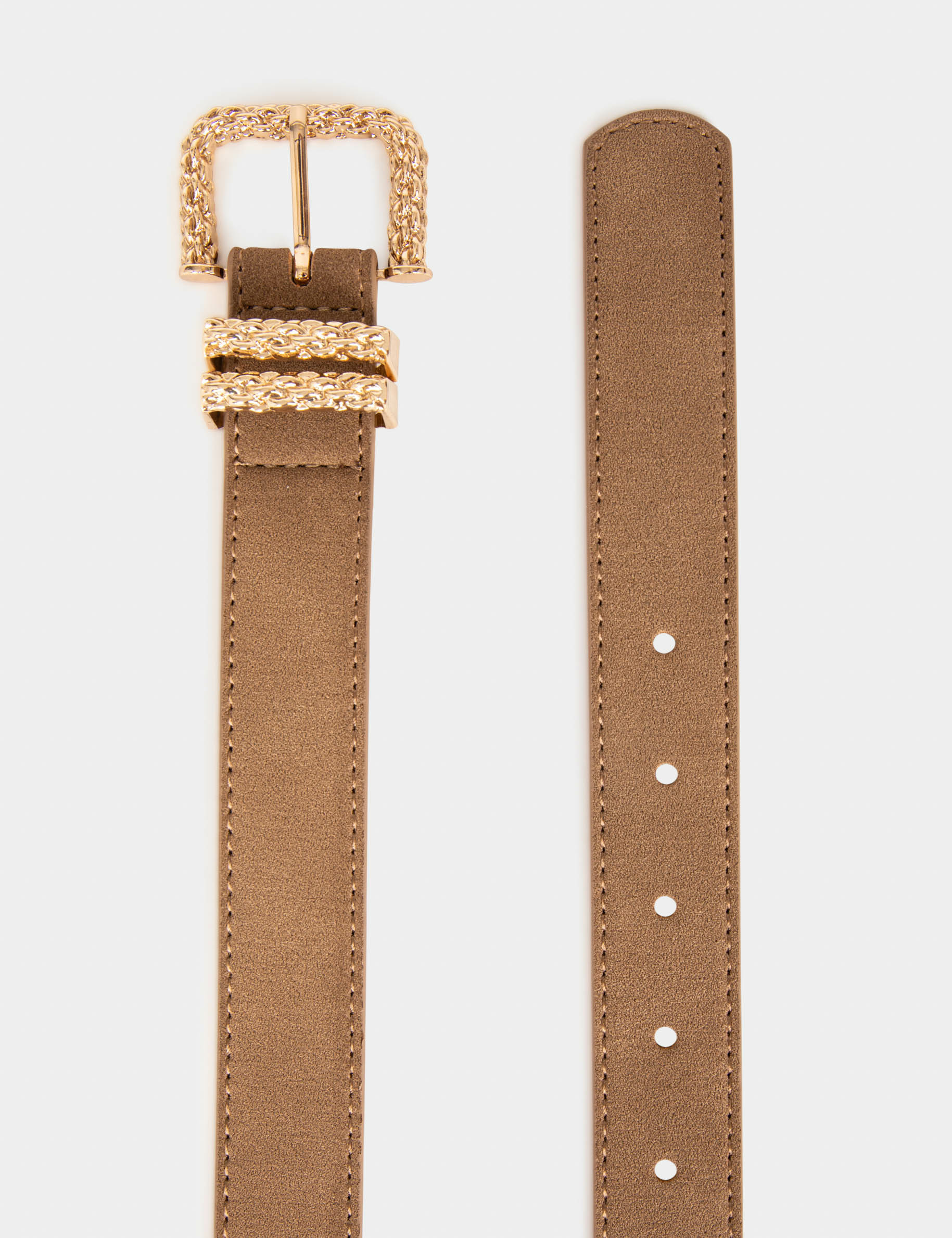 Ceinture à double passant marron femme Ceinture à double passant marron femme