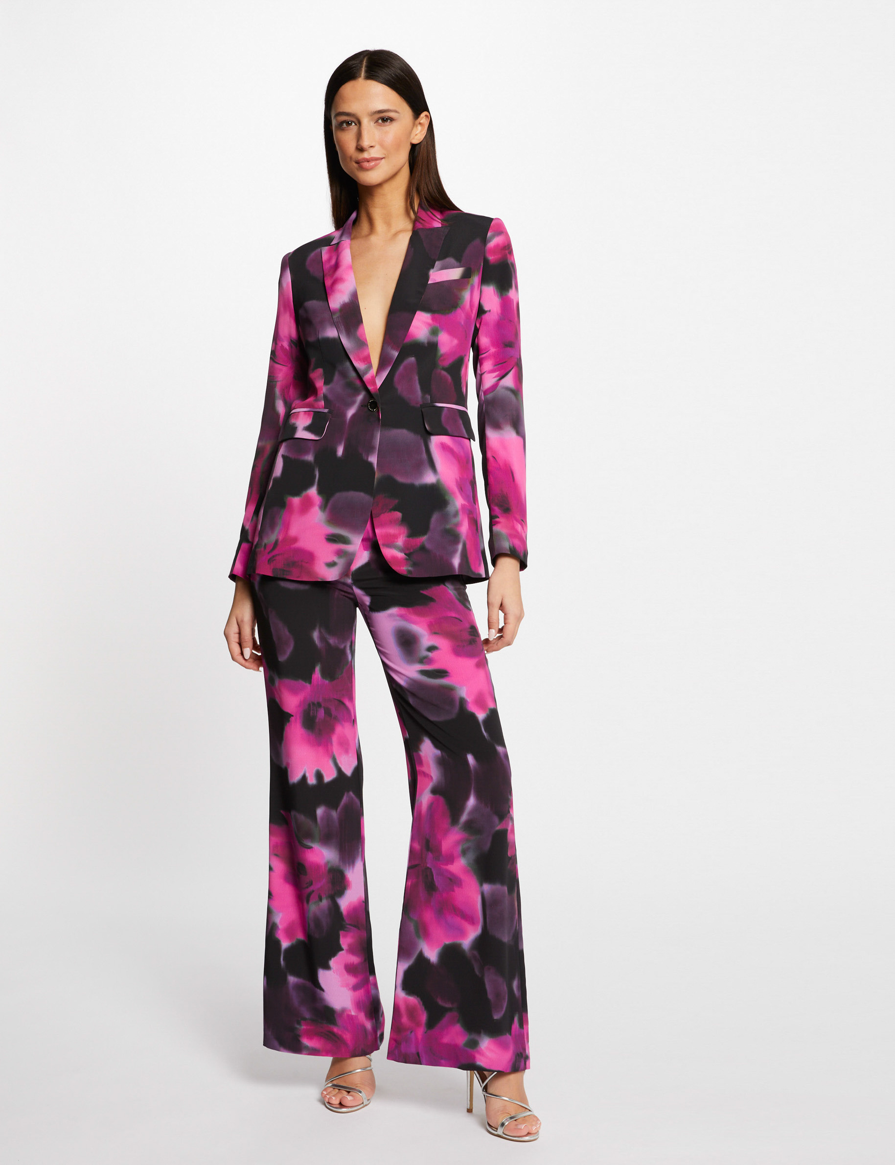 Veste tailleur droite imprimé floral multico femme Veste tailleur droite imprimé floral multico femme
