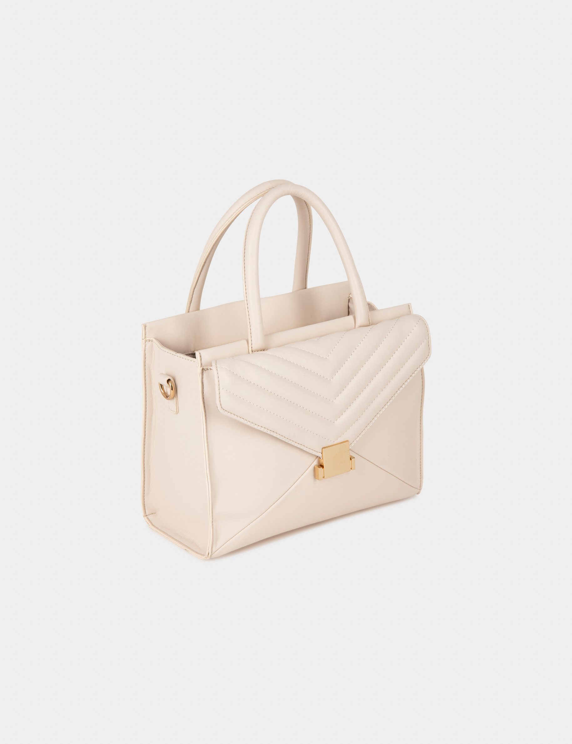 sac avec rabat matelasse ecru femme Sac avec rabat matelassé ecru femme