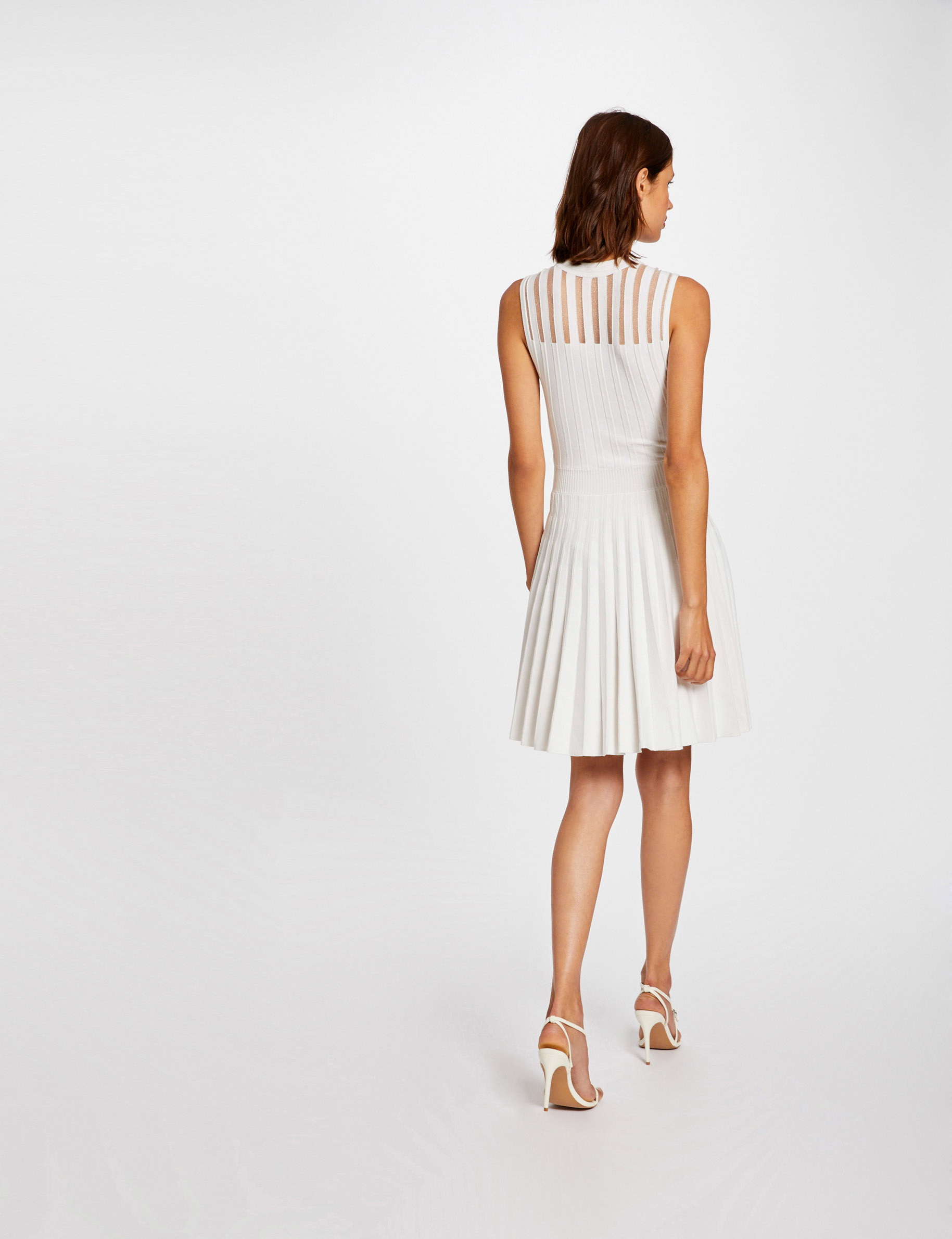 Robe Cocktail Rosa Rosam En Lin 100% Couleur Saumon, Volant Plissé - Taille 42