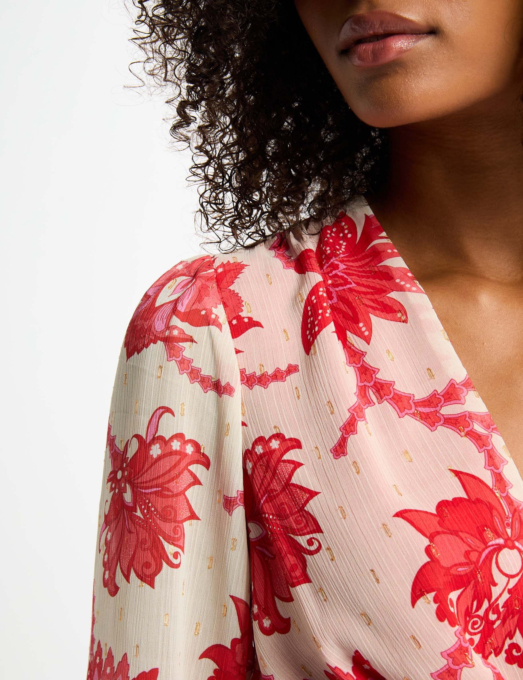 Robe &eacute;vas&eacute;e imprim&eacute;e multicolore femme