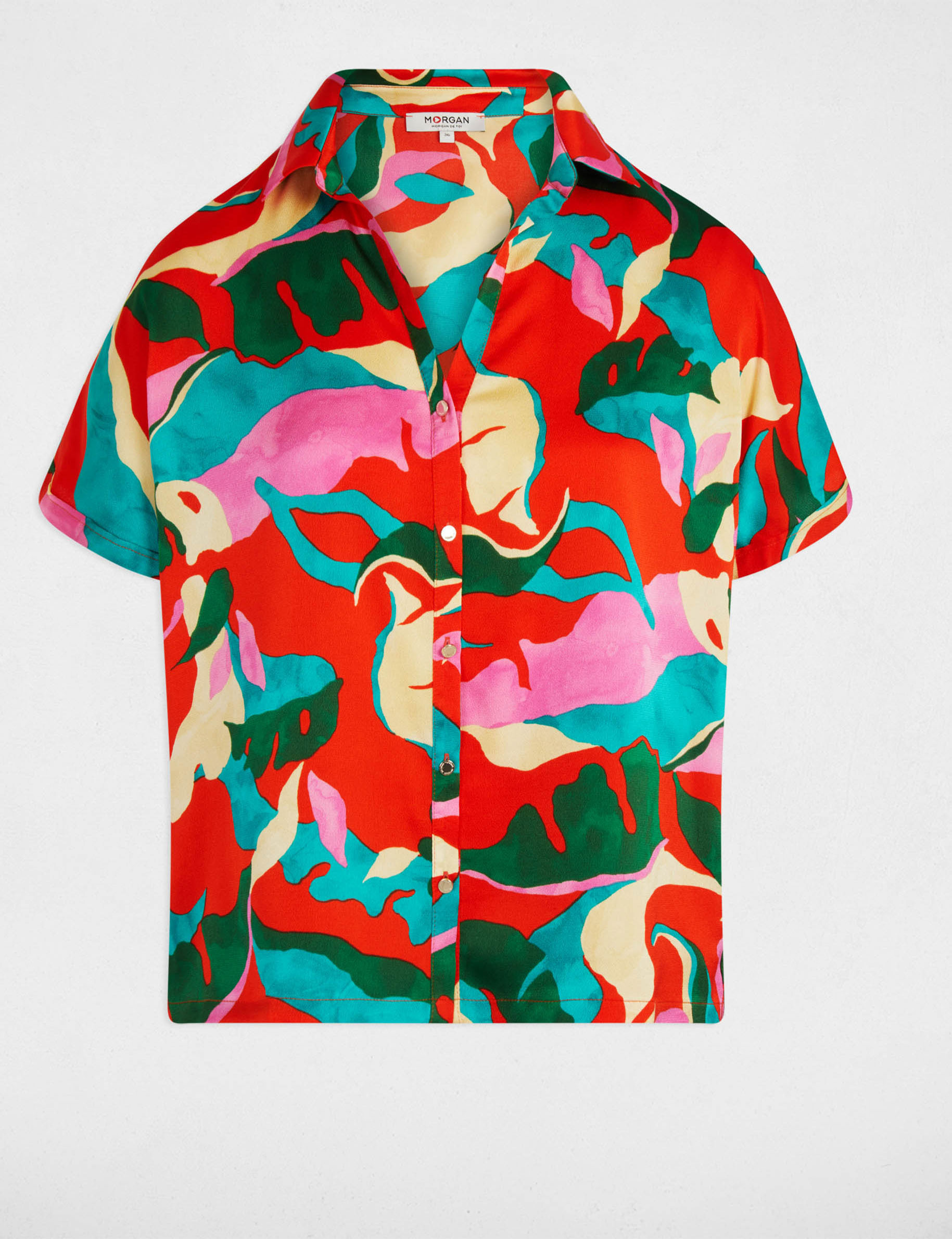chemise manches courtes multicolore femme Chemise manches courtes multicolore femme