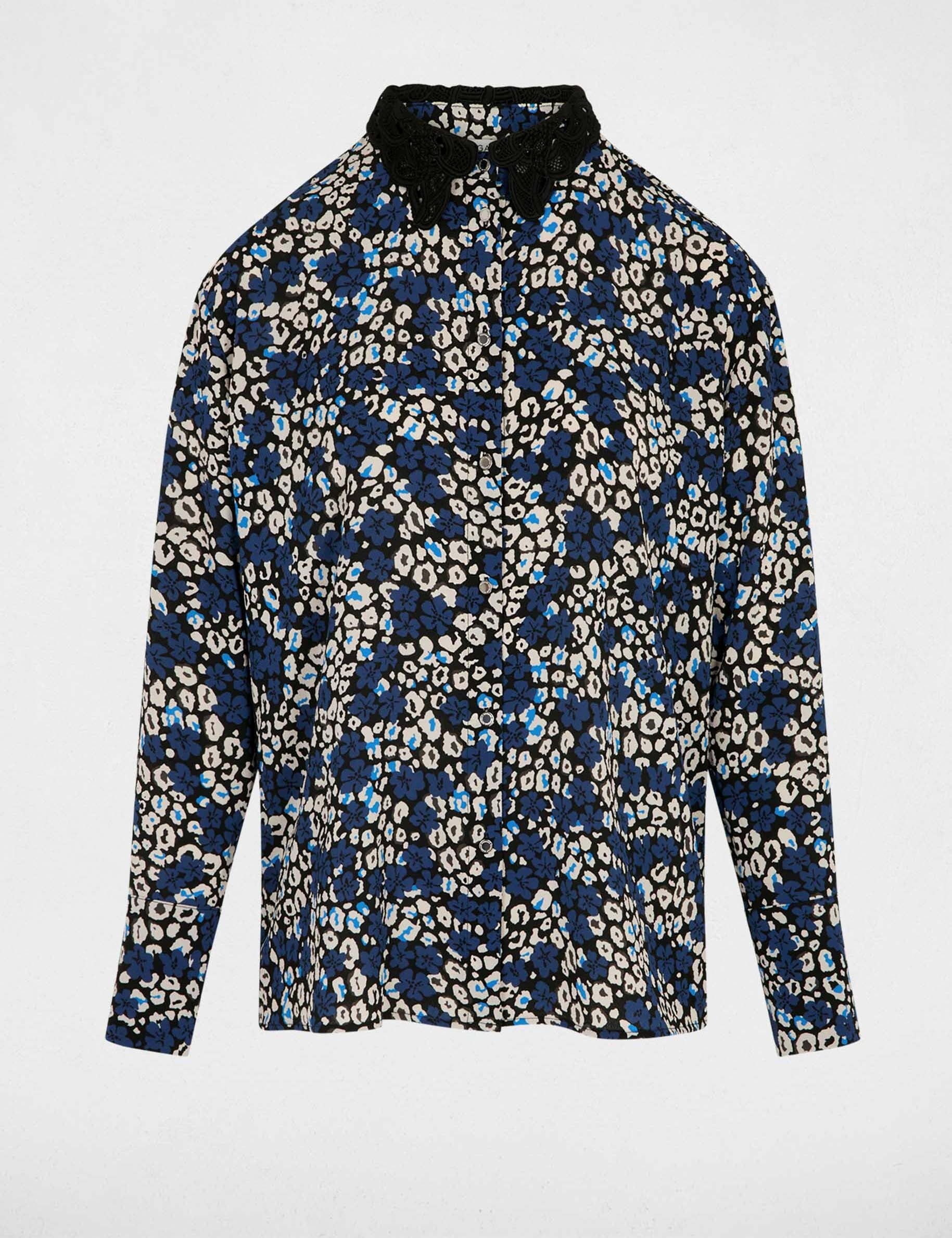 Chemise fluide imprim&eacute;e multicolore femme