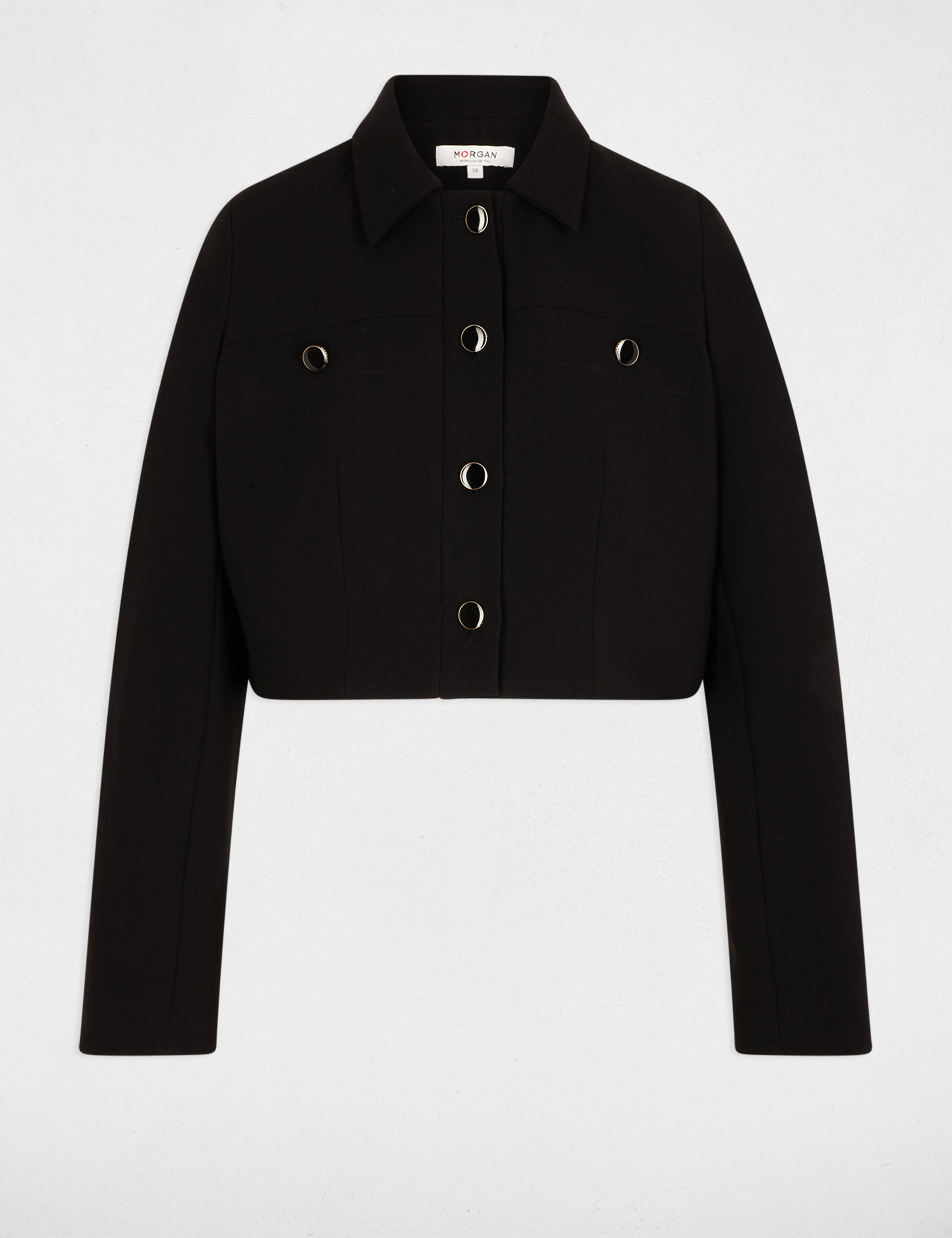Veste ajust&eacute;e noir femme