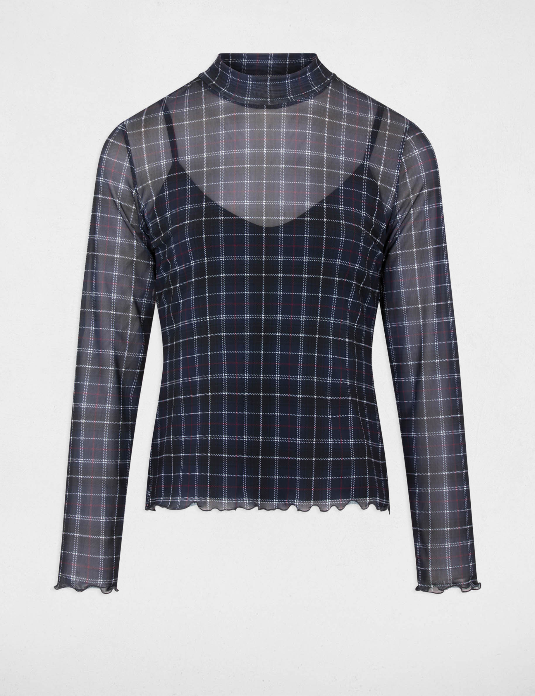 T-shirt cintr&eacute; col rond multicolore femme