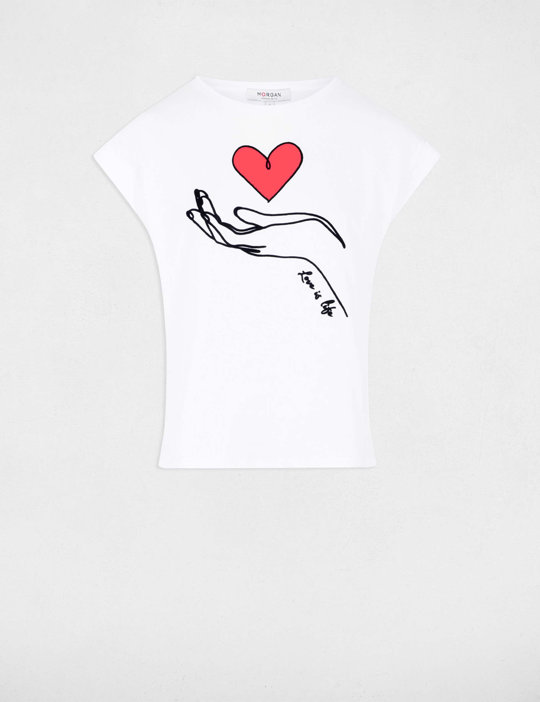 t shirt a inscription blanc femme T-shirt à inscription blanc femme