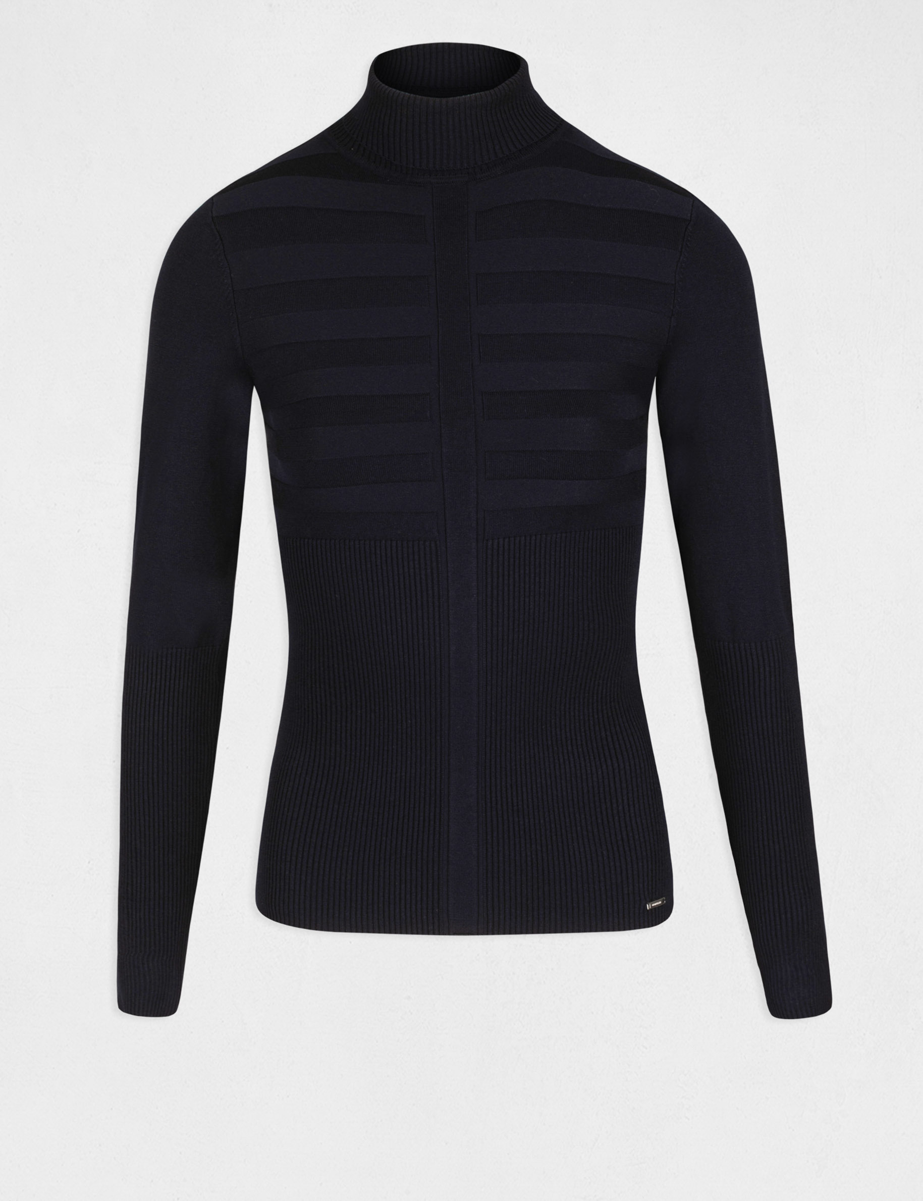 Pull manches longues col roulé marine femme Pull manches longues col roulé marine femme