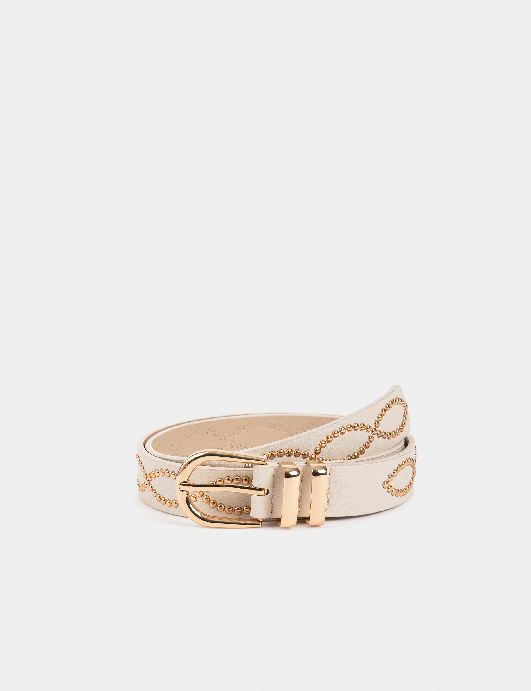 Ceinture avec clous ivoire femme Ceinture avec clous ivoire femme