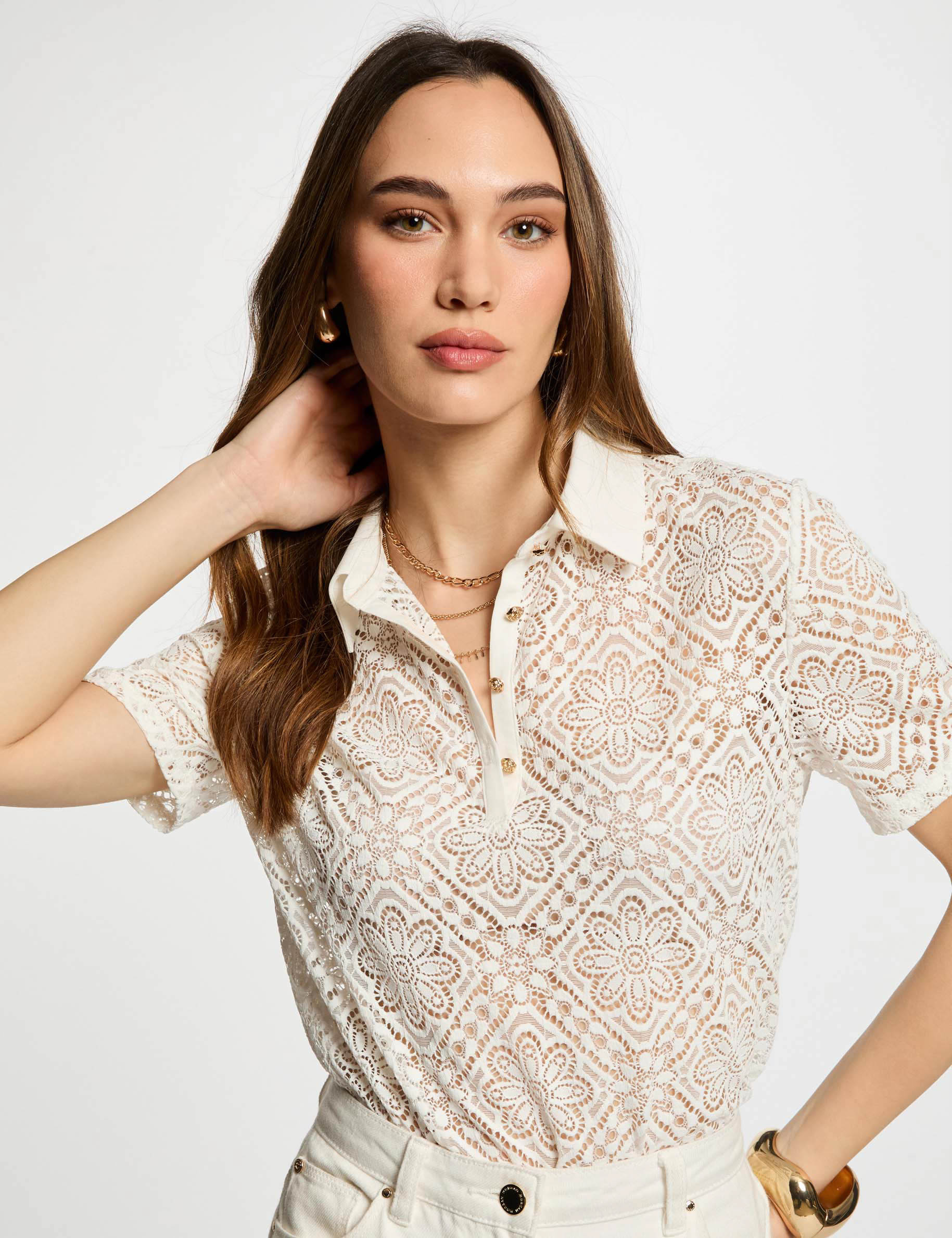 polo manches courtes blanc femme Polo manches courtes blanc femme