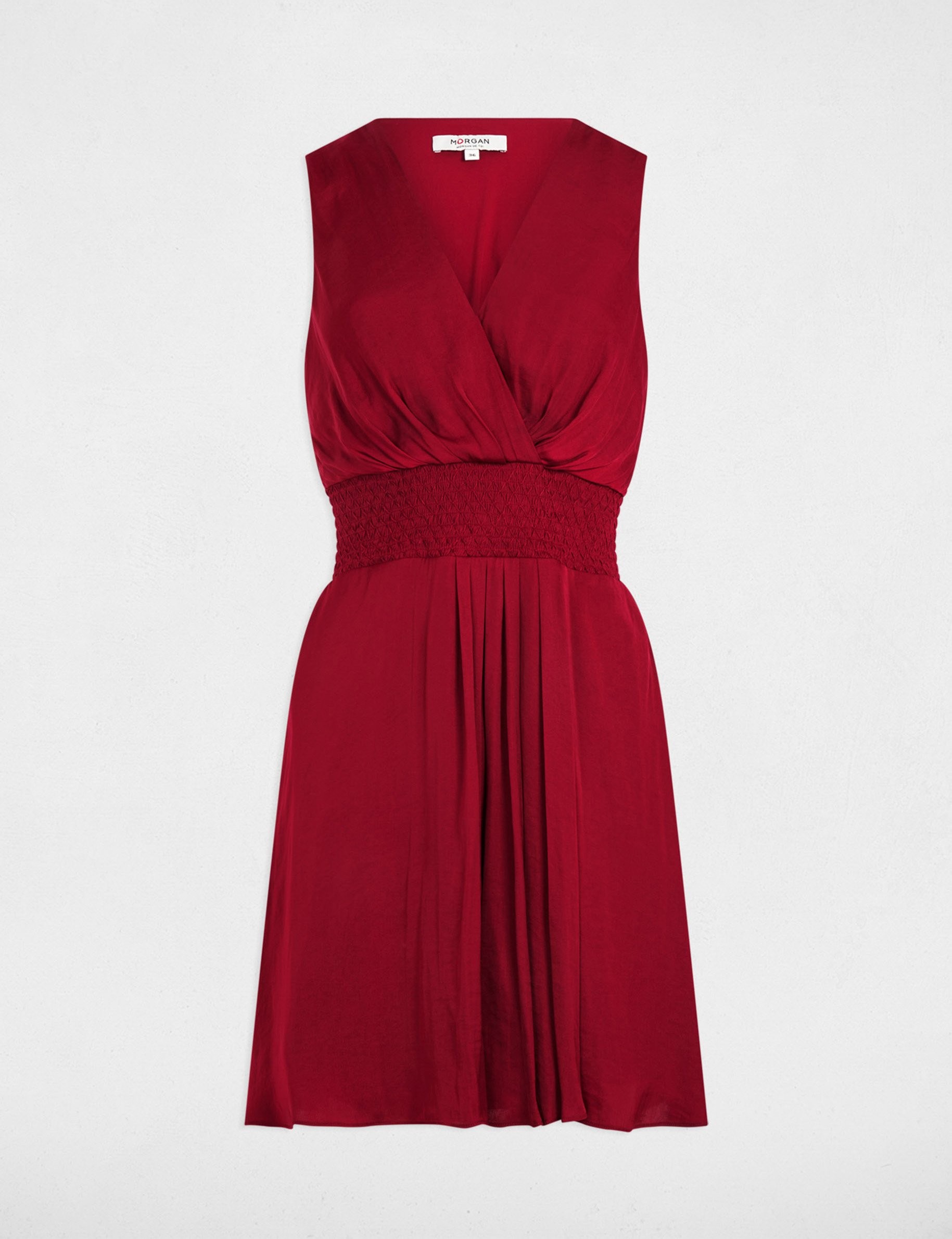 robe courte droite fluide rouge fonce femme Robe courte droite fluide rouge foncé femme