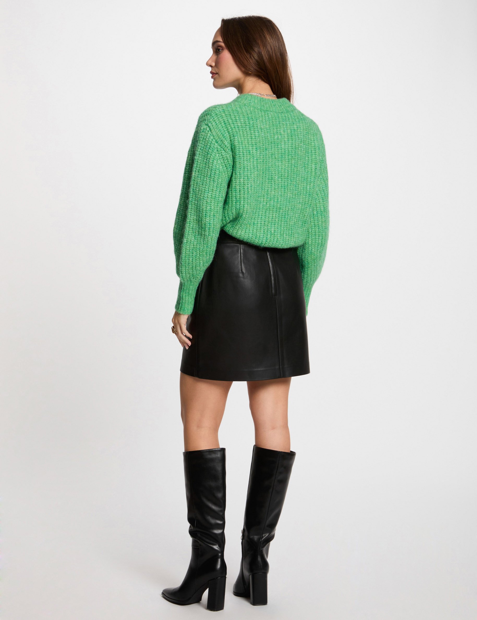 jupe courte simili cuir noir femme Jupe courte simili cuir noir femme