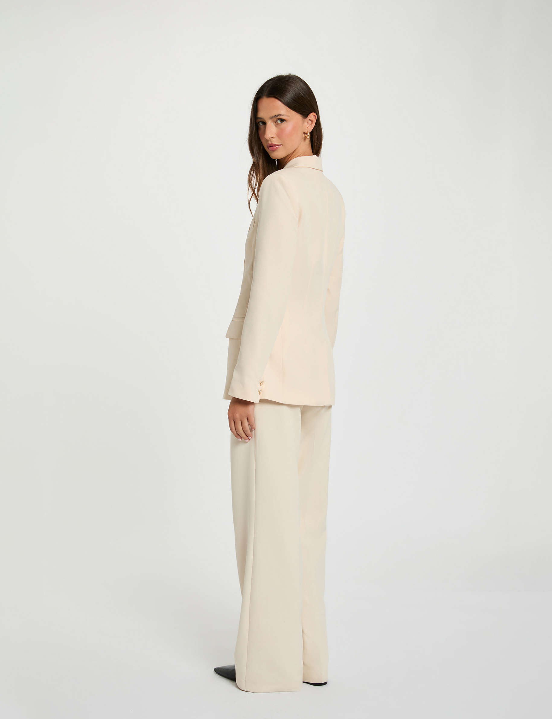Veste manches longues creme femme
