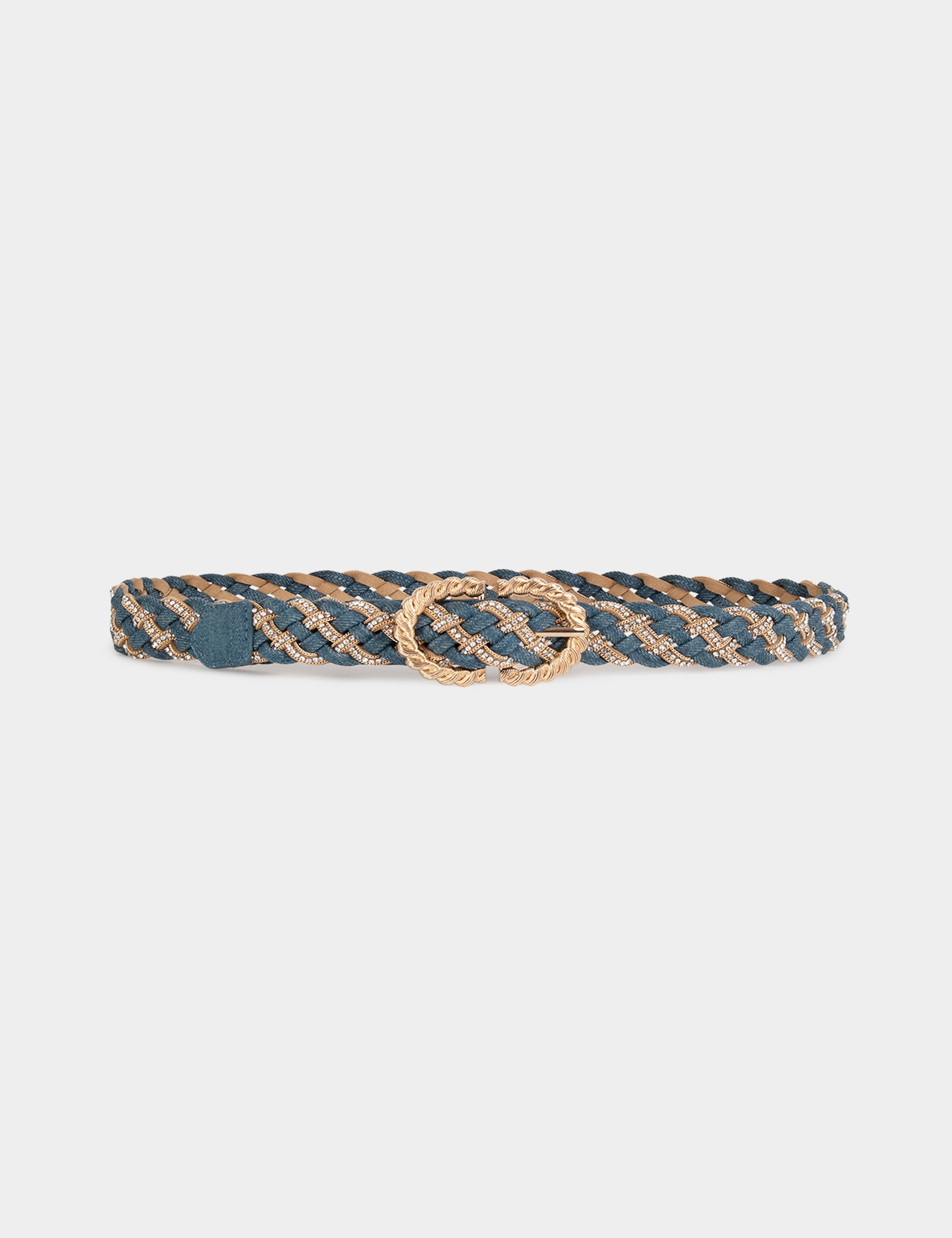 ceinture en jean tressee denim stone femme Ceinture en jean tressée denim stone femme
