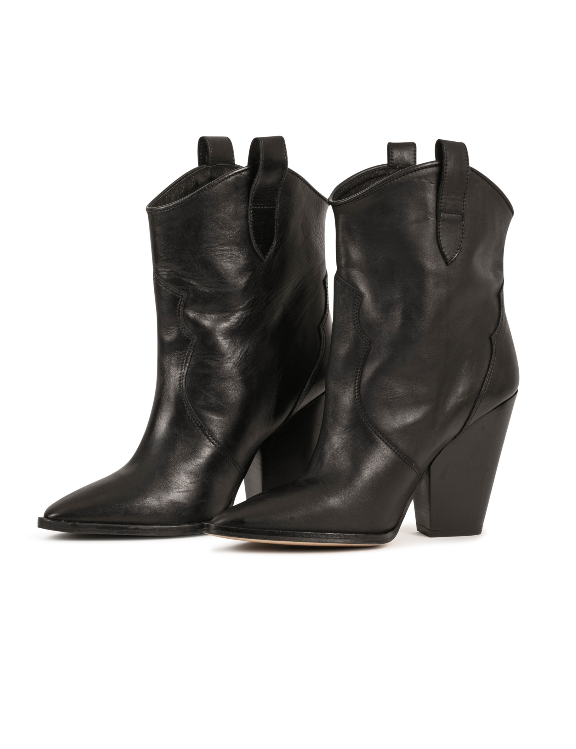 Bottes western &agrave; talons noir femme