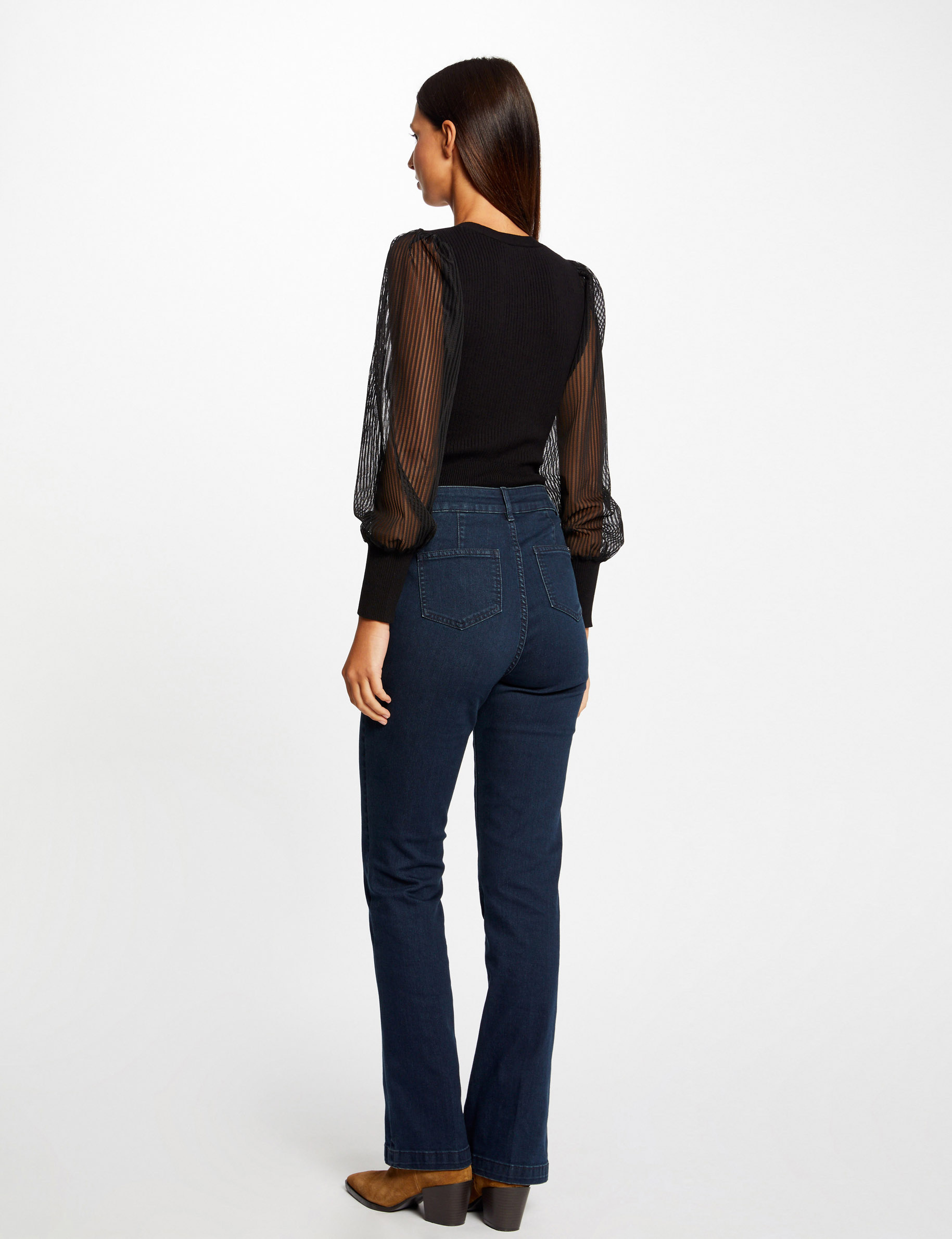 pull manches longues en dentelle noir femme Pull manches longues en dentelle noir femme