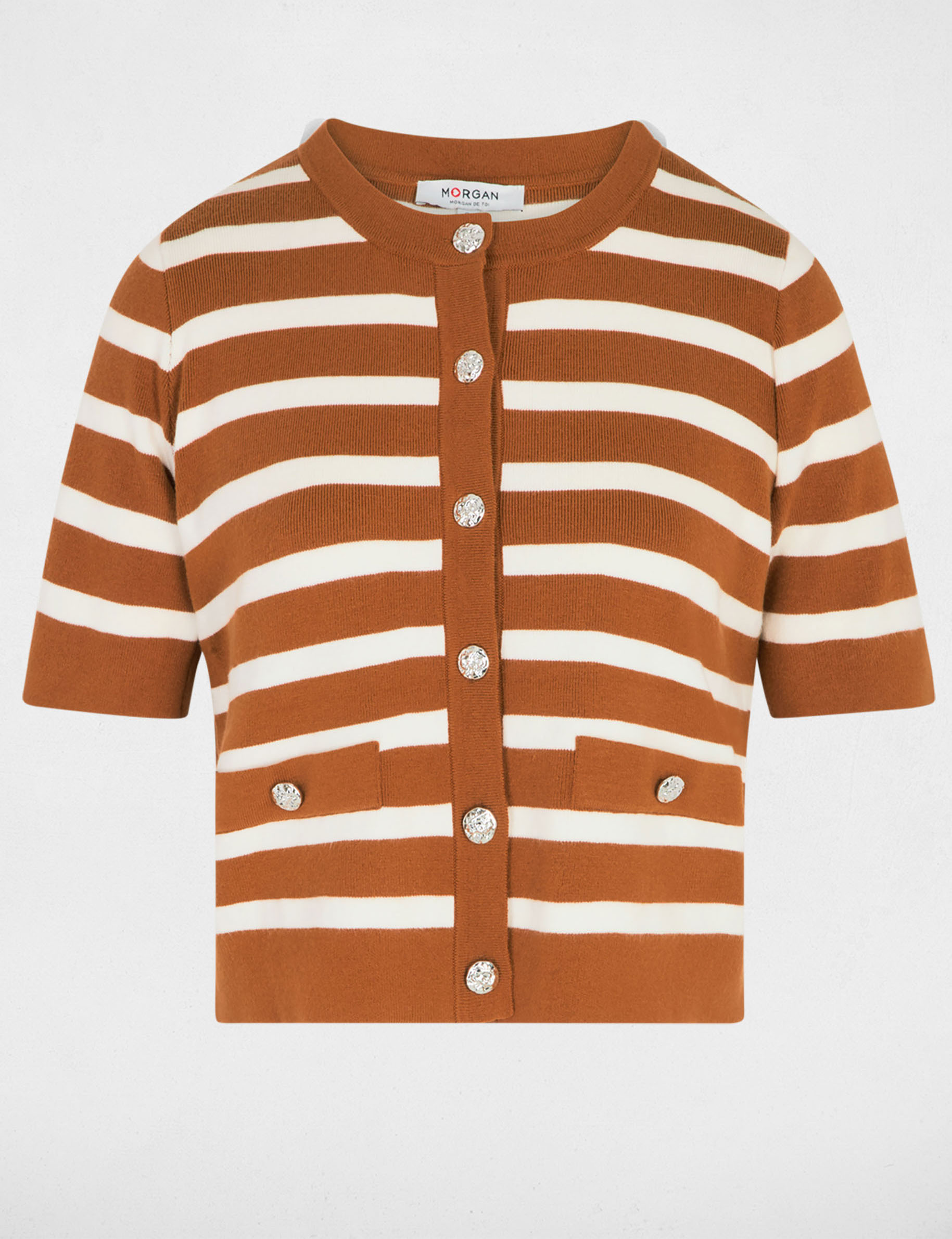Pull rayé marron | Le Old Money