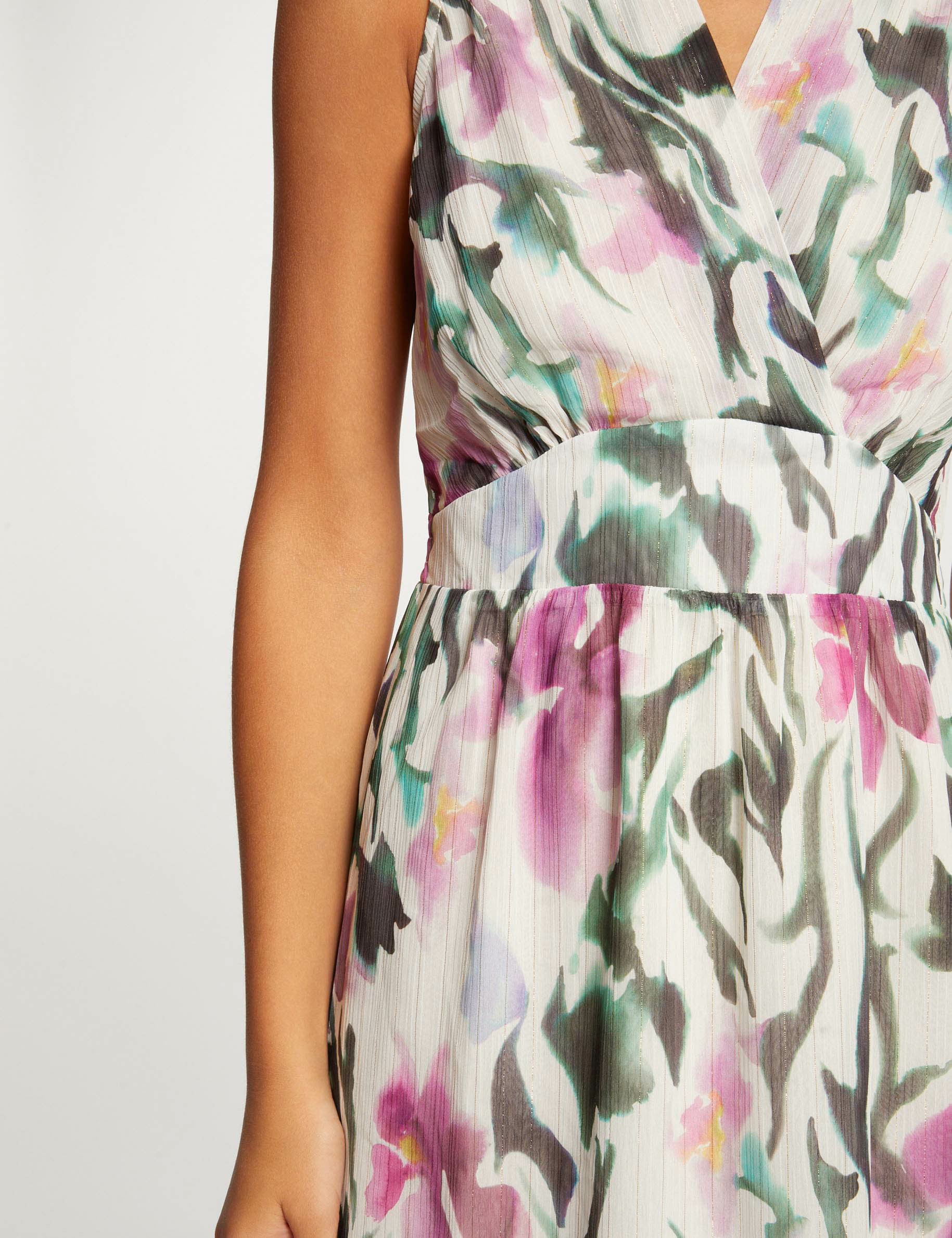 robe longue droite imprime floral multico femme Robe longue droite imprimé floral multico femme