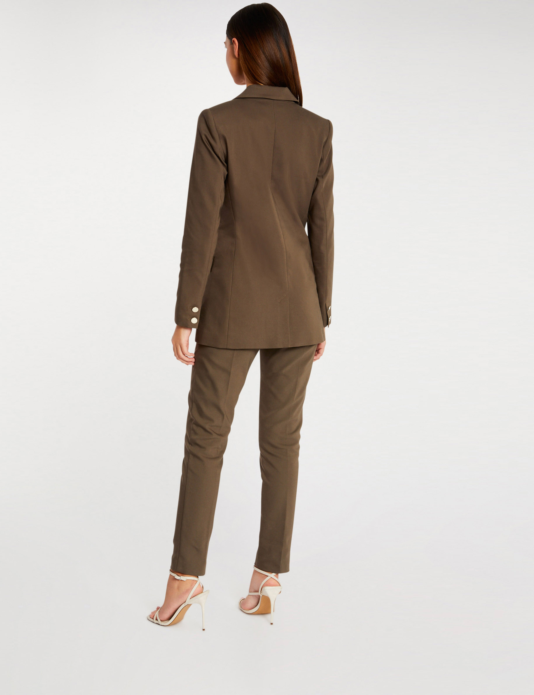 Veste city droite vert kaki femme